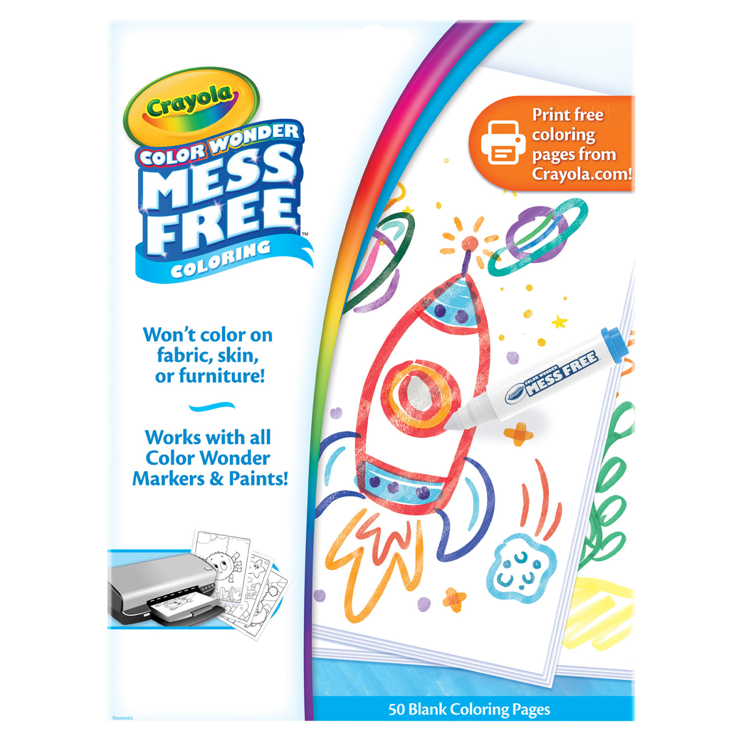 Crayola Color Wonder Blank Coloring Pages, 9in x 12in, White, 50 Pages Per Pack, Bundle Of 2 Packs - Image 4