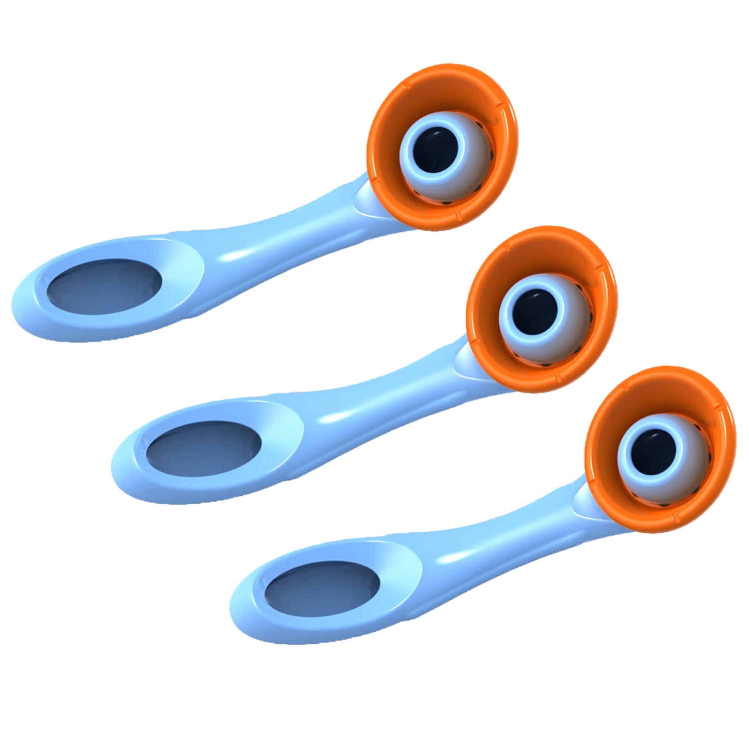 WhisperPhone Element WhisperPhones, Blue/Orange, Grades Pre-K To 4, Pack Of 3 WhisperPhones