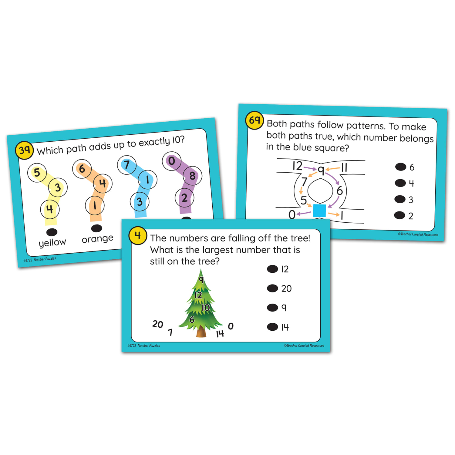 Teacher Created Resources Power Pen Play Cards, Number Puzzles, Set Of 53 Cards, Grades 1 To 2 - Image 3