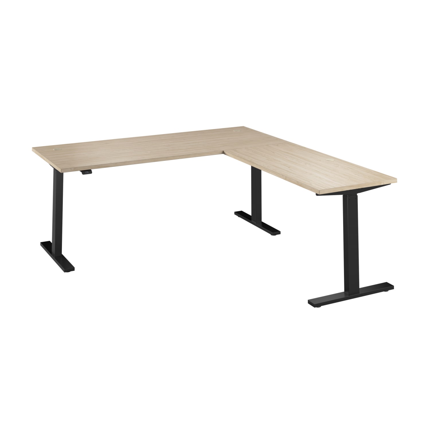 Bush Business Furniture Move 60 Series 72inW Height Adjustable L Shaped Standing Desk, Natural Elm/Black Powder Coat, Standard Delivery - Image 6