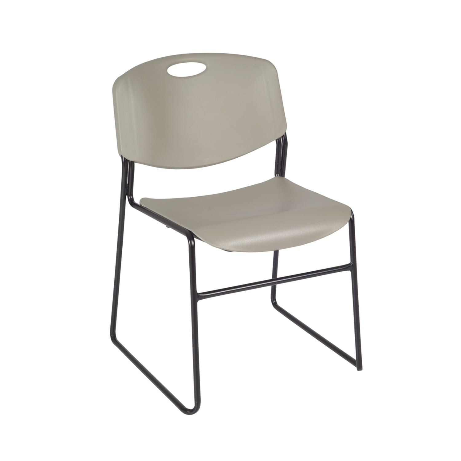 Regency Zeng Polyurethane Armless Stacking Chairs BlackGray Pack Of 8 Chairs PopularChairscom