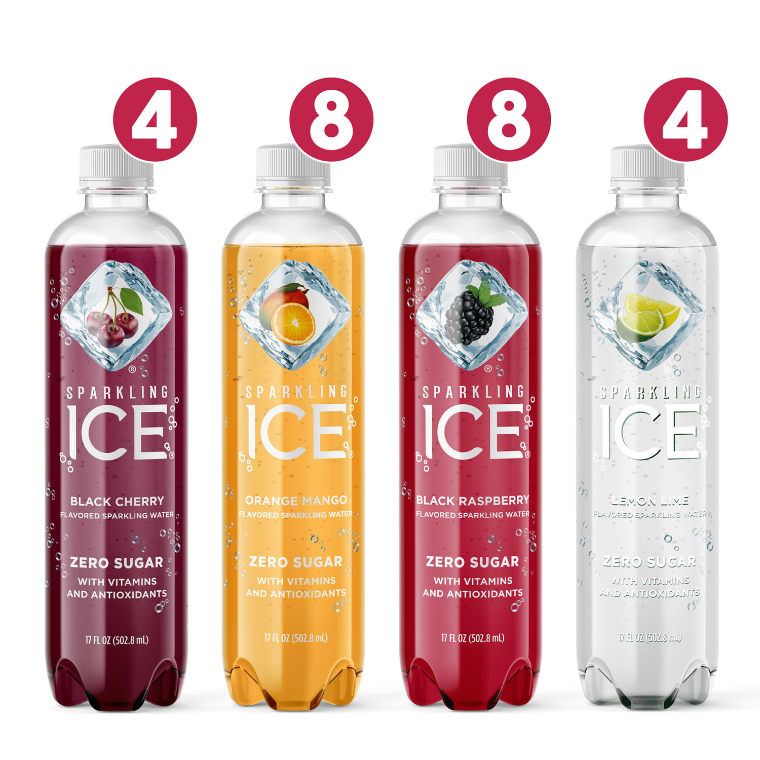 Sparkling Ice Fruit Frenzy Sparkling Water Variety Pack, 17 Oz, Pack Of 24 Bottles - Image 5