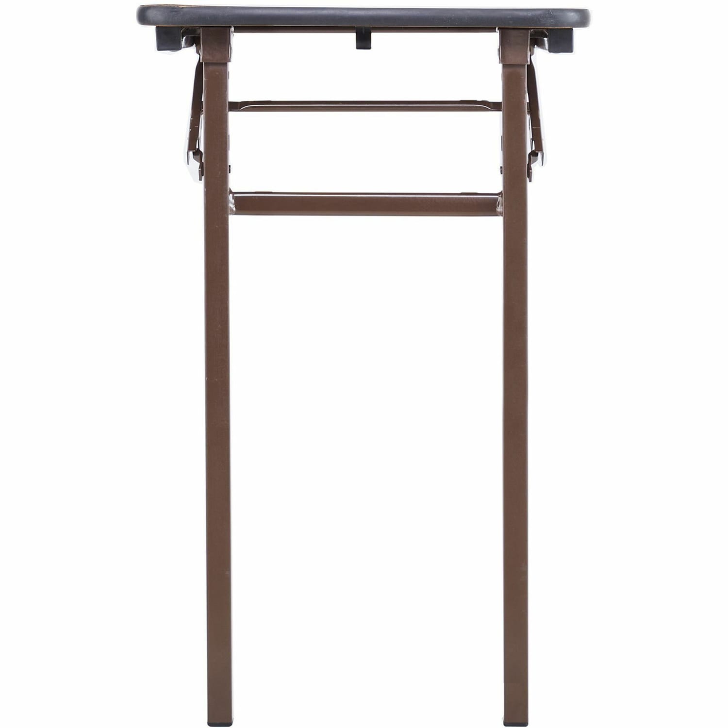 Lorell Laminate Economy Folding Table, 29inH x 48inW x 24inD, Mahogany - Image 5
