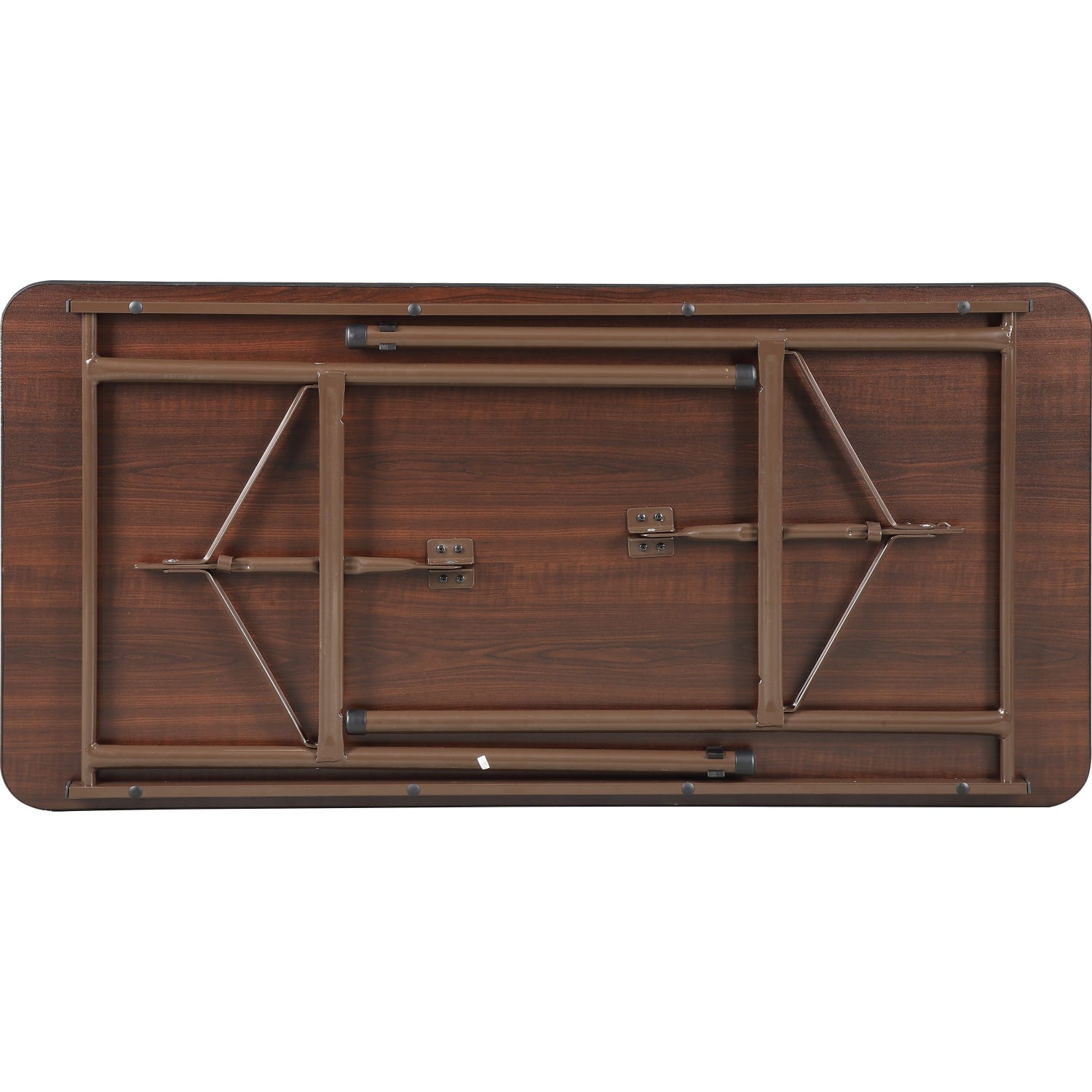 Lorell Laminate Economy Folding Table, 29inH x 48inW x 24inD, Mahogany - Image 6