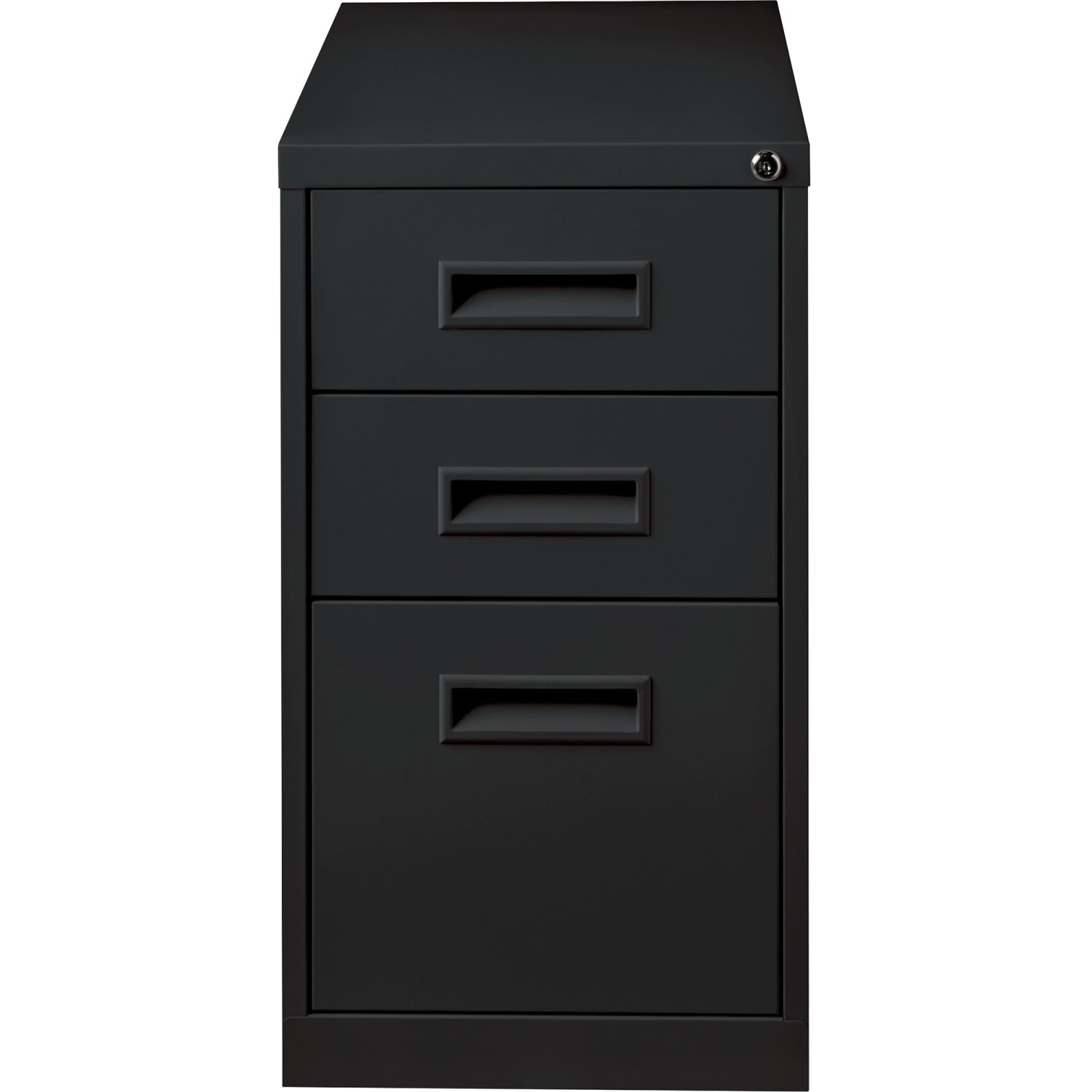 Lorell 22inD Vertical 3-Drawer Mobile Pedestal File Cabinet, Black - Image 4