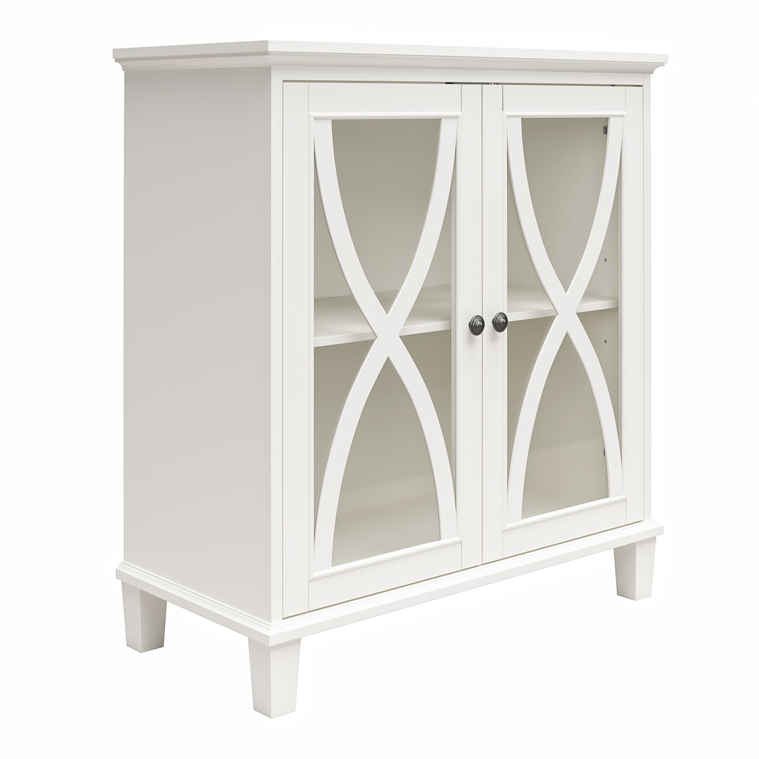 Ameriwood Home Celeste 32inW Accent Cabinet With Glass Doors, White - Image 5