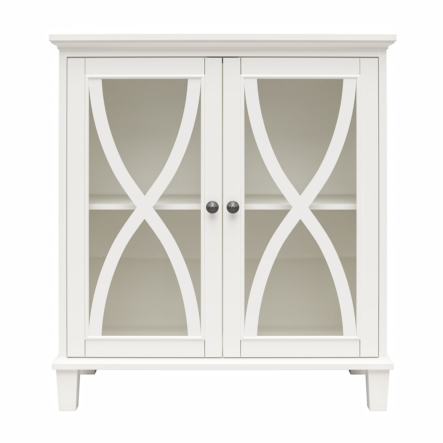 Ameriwood Home Celeste 32inW Accent Cabinet With Glass Doors, White - Image 6