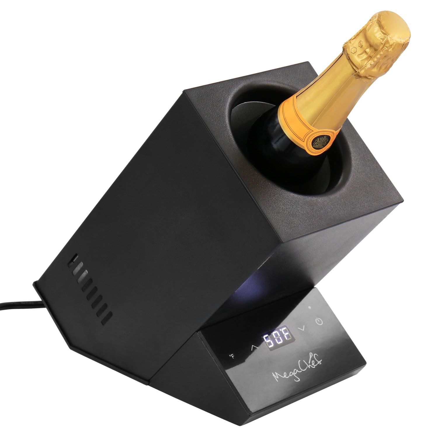 MegaChef Electric Wine Chiller, 9-5/8inH x 5-5/16inW x 10inD, Black - Image 4