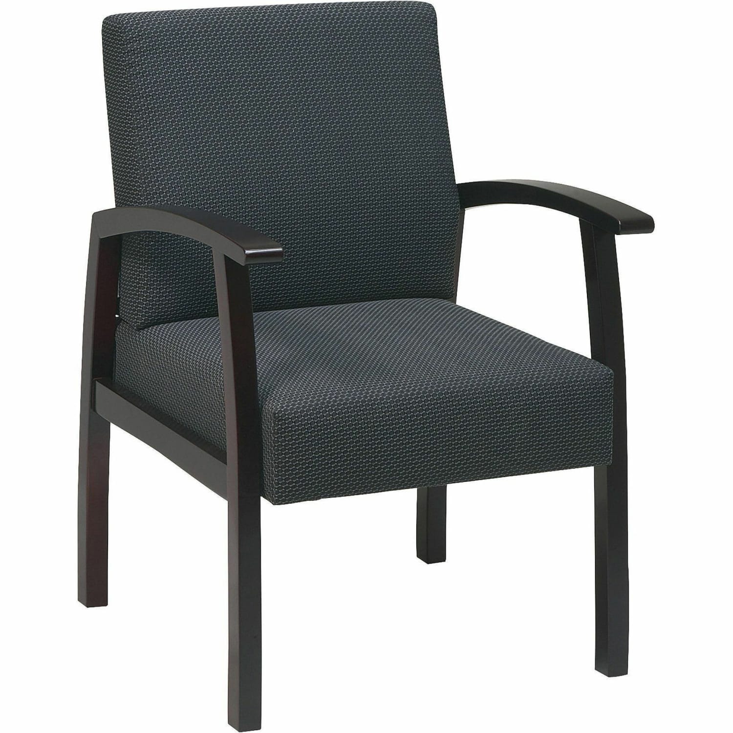 Lorell Deluxe Guest Chair CharcoalMahogany PopularChairscom Lorell Deluxe Guest Chair CharcoalMahogany PopularChairscom