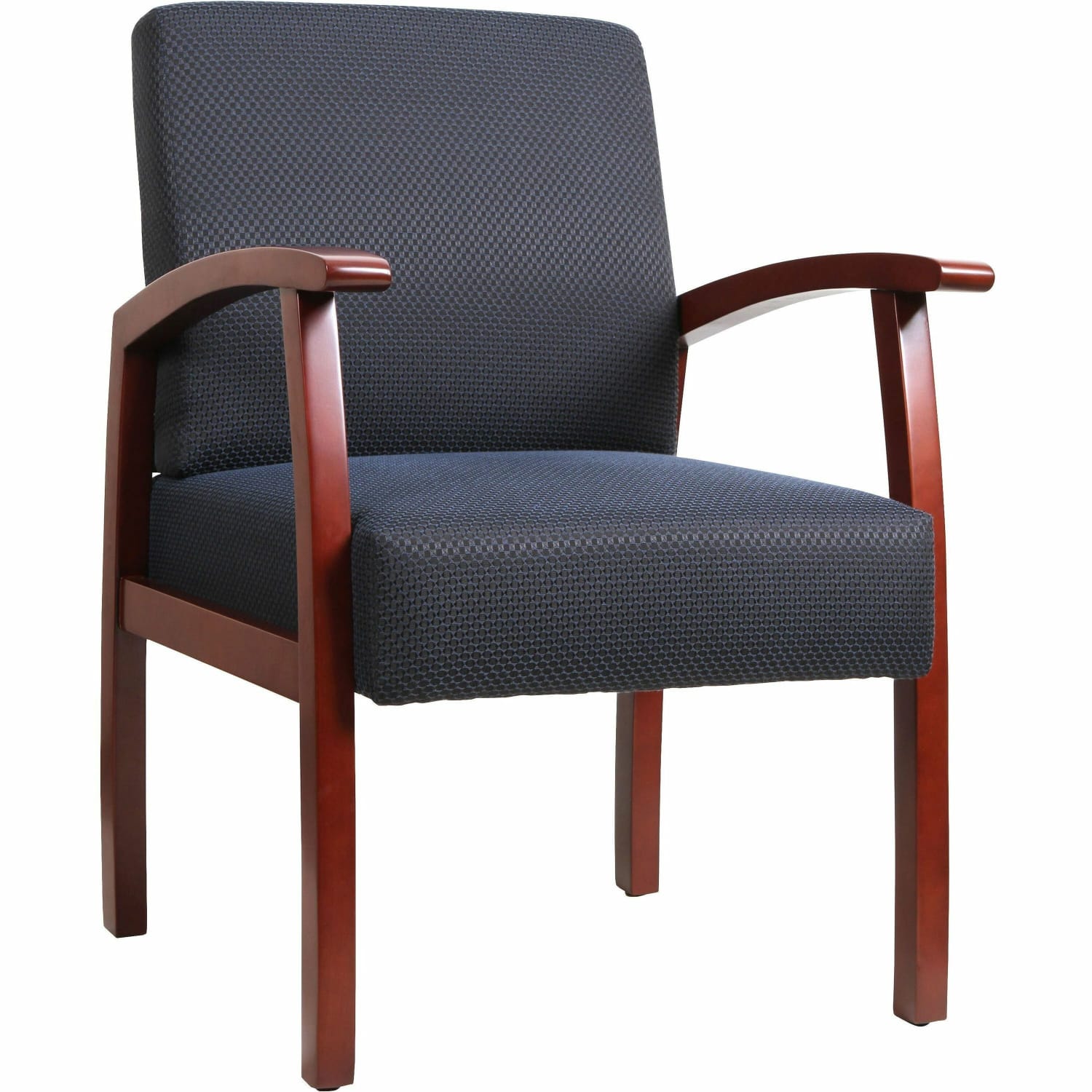 Lorell Wood Guest Chair, Midnight Blue Fabric/Cherry Frame - Image 3