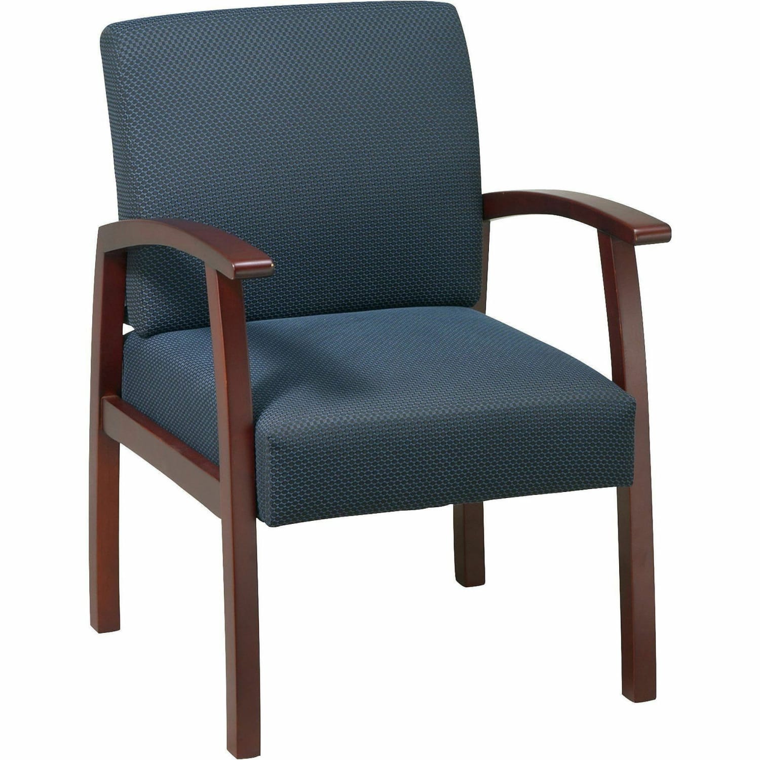 Lorell Wood Guest Chair, Midnight Blue Fabric/Cherry Frame - Image 5
