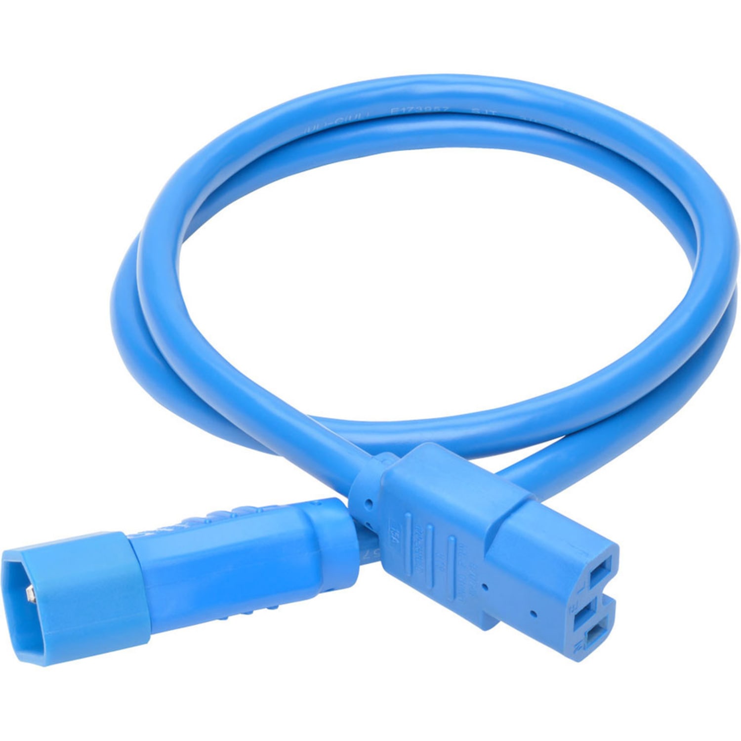 Eaton Tripp Lite Series Power Cord C14 to C15 - Heavy-Duty, 15A, 250V, 14 AWG, 3 ft. (0.91 m), Blue - Power cable - IEC 60320 C14 to IEC 60320 C15 - 250 V - 15 A - 3 ft - molded - blue - Image 4