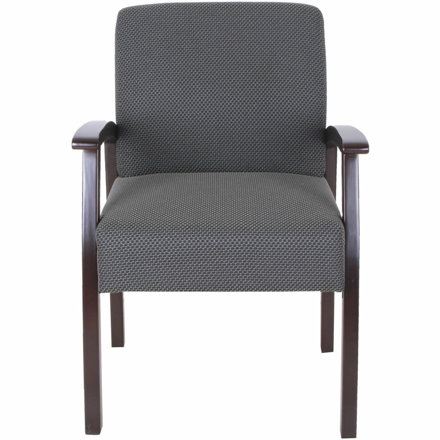 Lorell Wood Guest Chair, Charcoal Fabric/Espresso Frame - Image 4