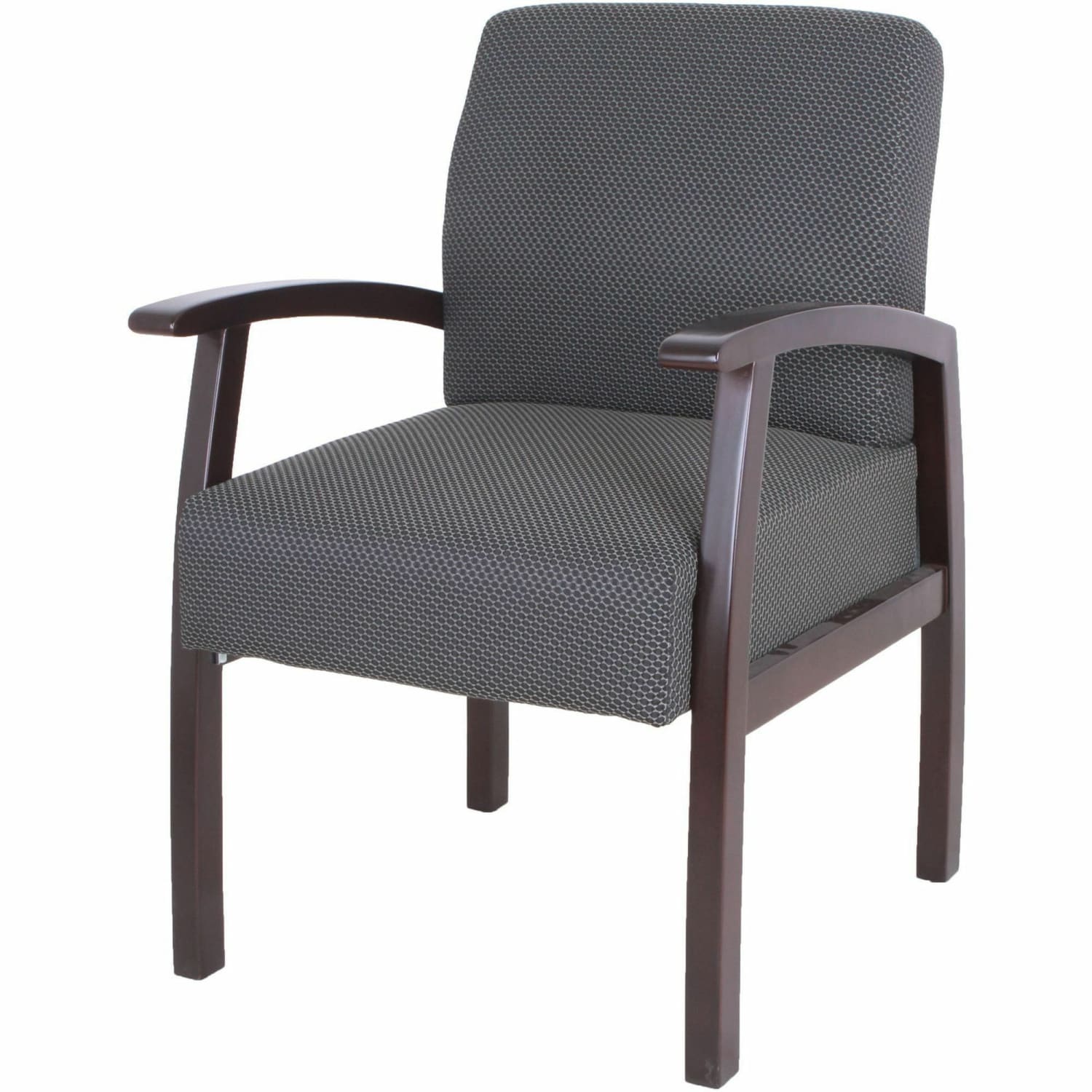 Lorell Wood Guest Chair, Charcoal Fabric/Espresso Frame - Image 5
