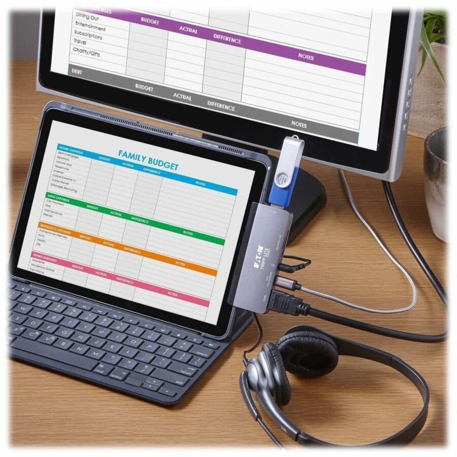 Eaton Tripp Lite Series USB-C Dock with Removable Clip - 60 W - USB Type C - 3x USB Ports - Docking - U442-DOCK15-S - Image 3