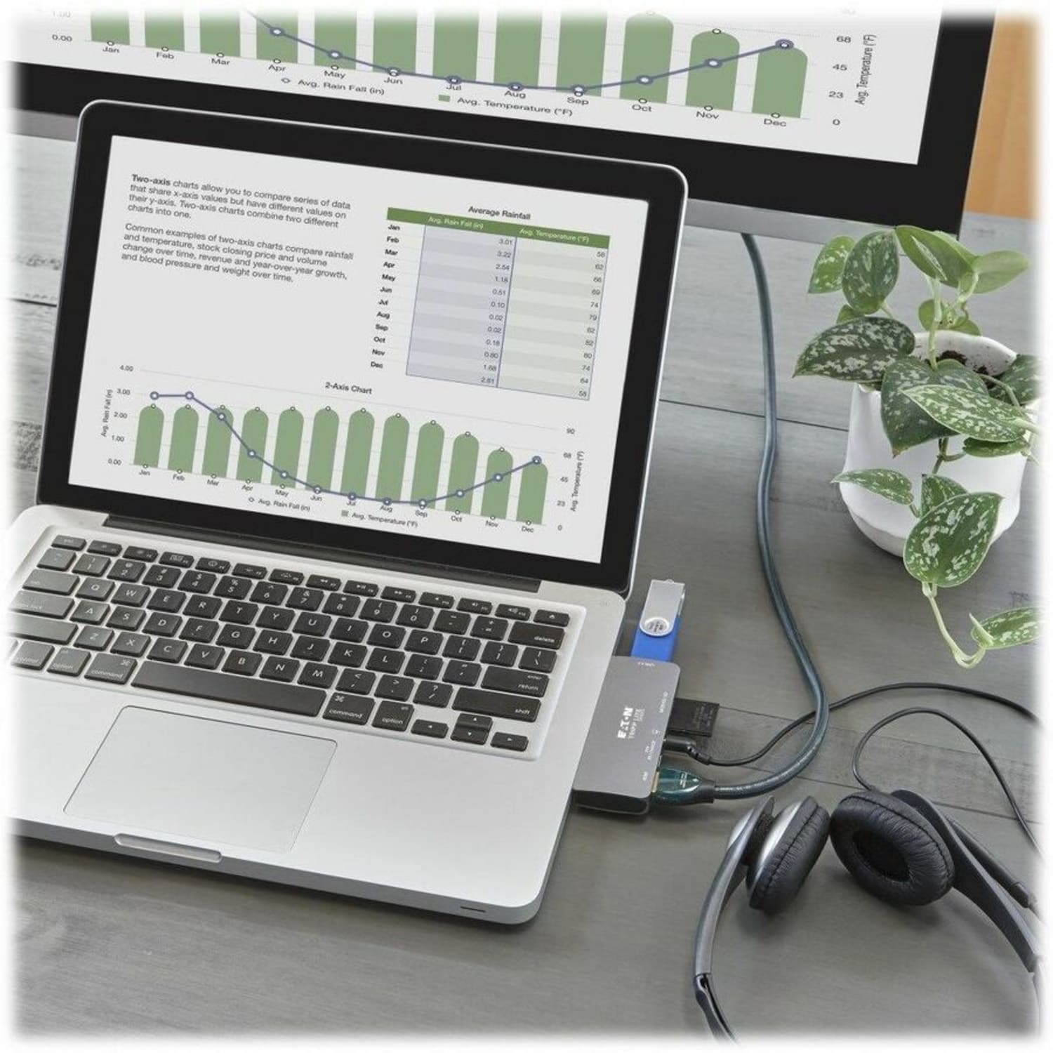 Eaton Tripp Lite Series USB-C Dock with Removable Clip - 60 W - USB Type C - 3x USB Ports - Docking - U442-DOCK15-S - Image 4