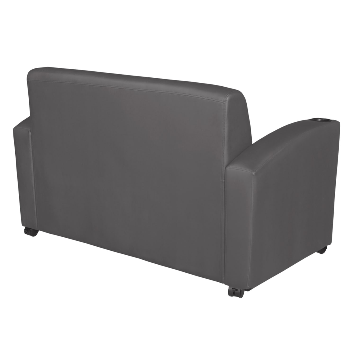 Regency Supernova Loveseat With Tablet Arm And Storage 33inH x 56inW x 29inD Gray PopularChairscom