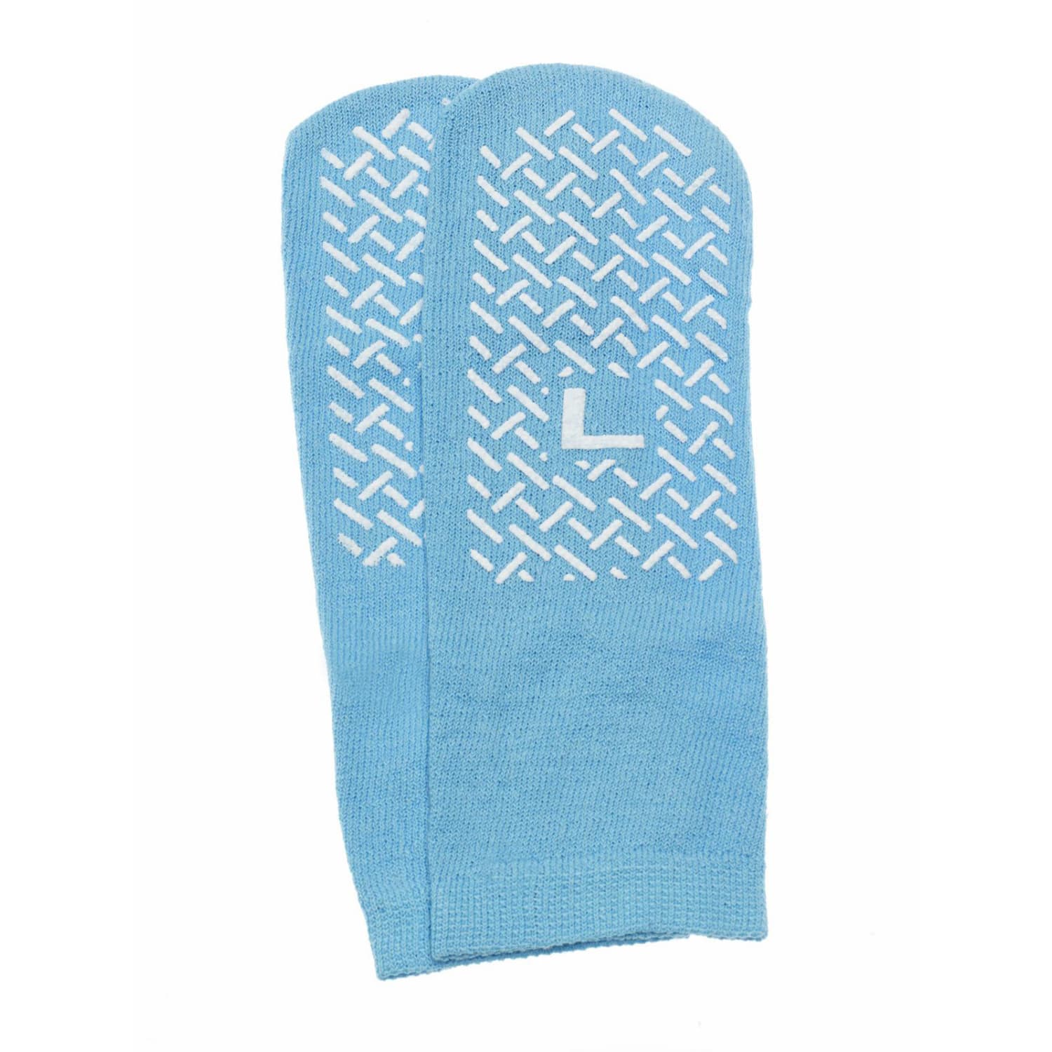 Medline Single-Tread Terry Cloth Slippers, Large, Blue, Pack Of 48 Pairs
