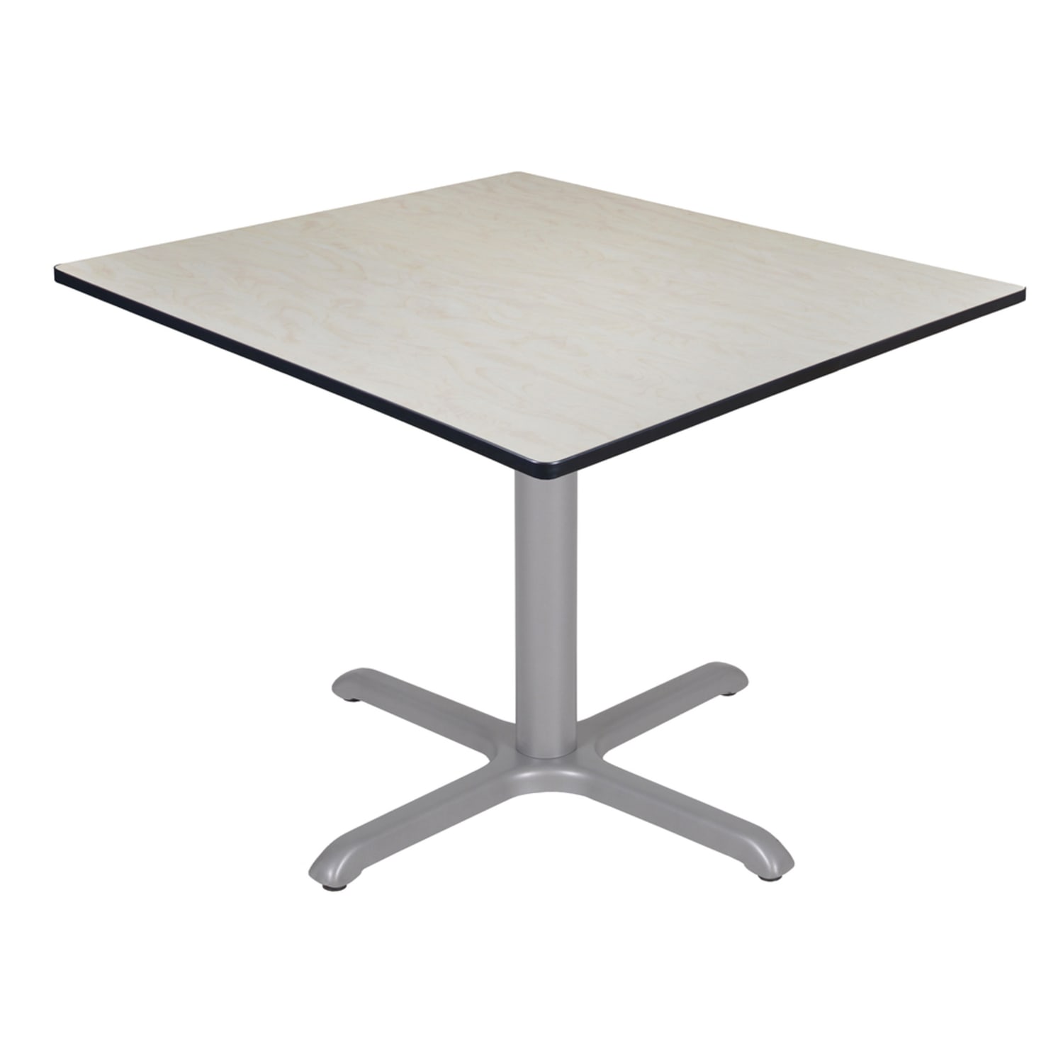 Regency Cain Square X-Base Breakroom Table, 29inH x 48inW x 48inD, Maple/Gray