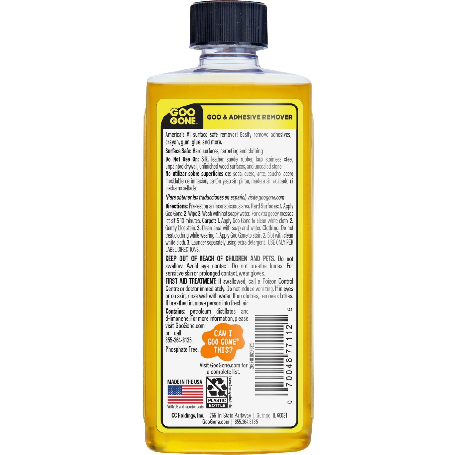 Goo Gone Gum/Glue Remover - Liquid - 8 fl oz (0.3 quart) - Citrus Scent - 12 / Carton - Orange - Image 5