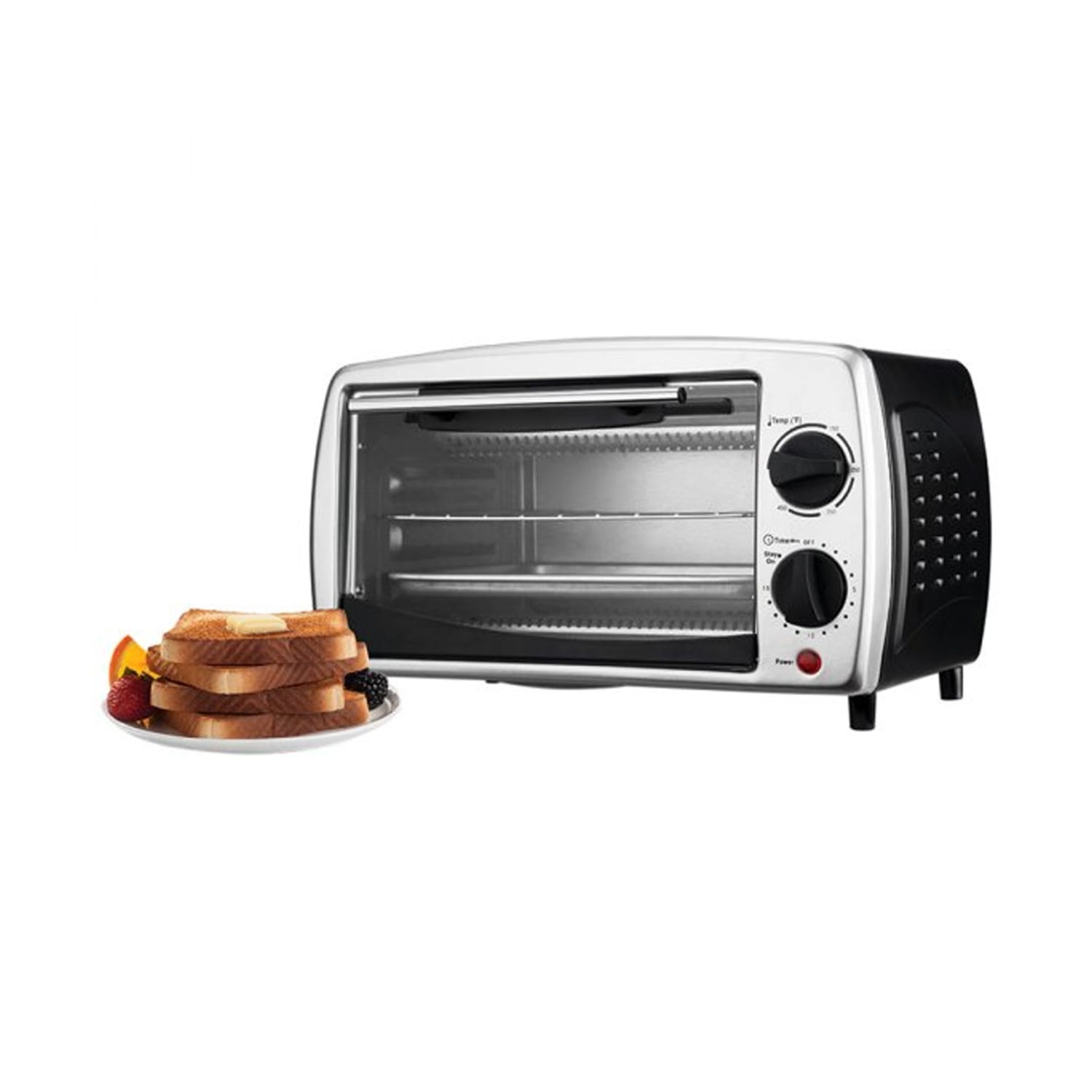 Brentwood 4-Slice Toaster Oven Broiler, Black - Image 3