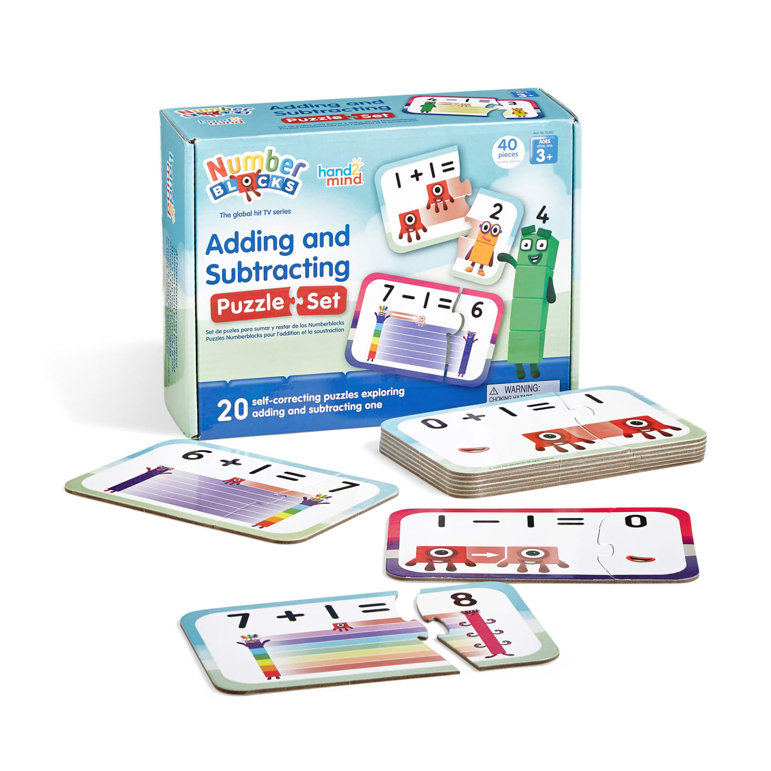 Hand2mind Numberblocks Puzzle Set 3-Pack, Counting, Addition & Subtraction, Sequencing - Image 5