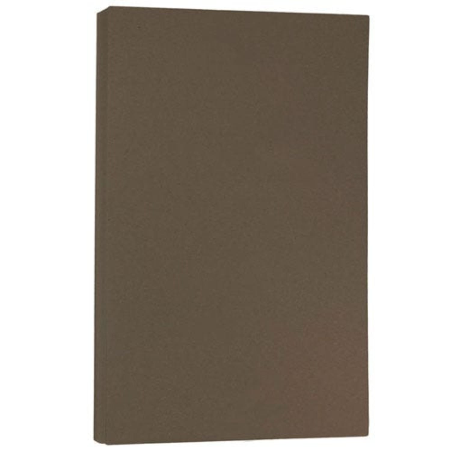 JAM Paper Legal Paper, Bakri Chocolate Brown, Legal (8.5in x 14in), 50 Sheets Per Pack, 32 Lb