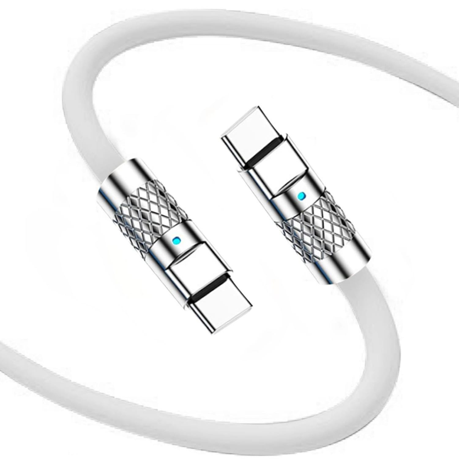 Statik TSumoCharge 100W USB-C To USB-C Charging Cable, White, PUP-0126-WHT-CC - Image 5