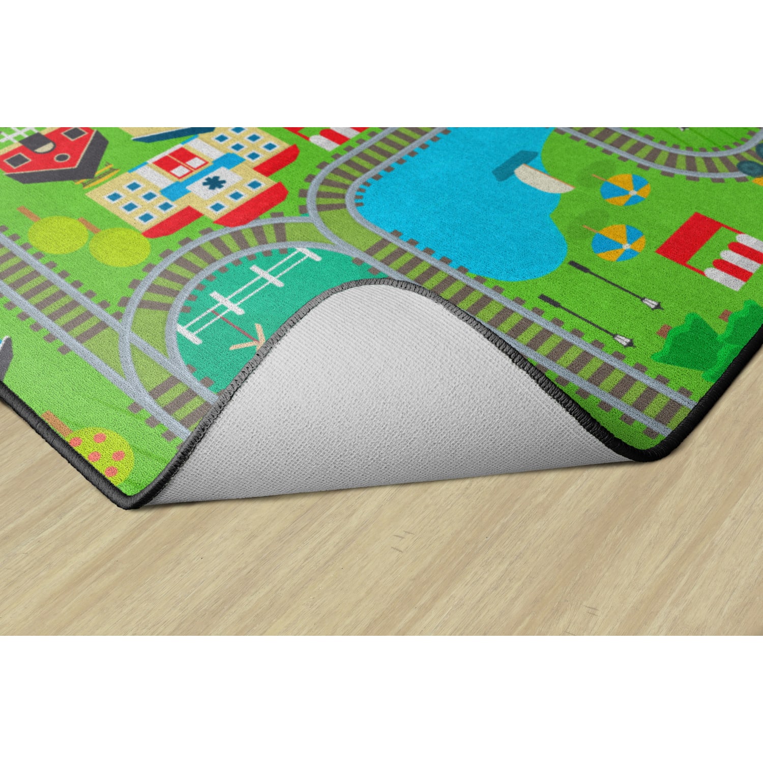 Flagship Carpets Train Ride Area Rug, 6ftH x 8ft4inW - Image 4