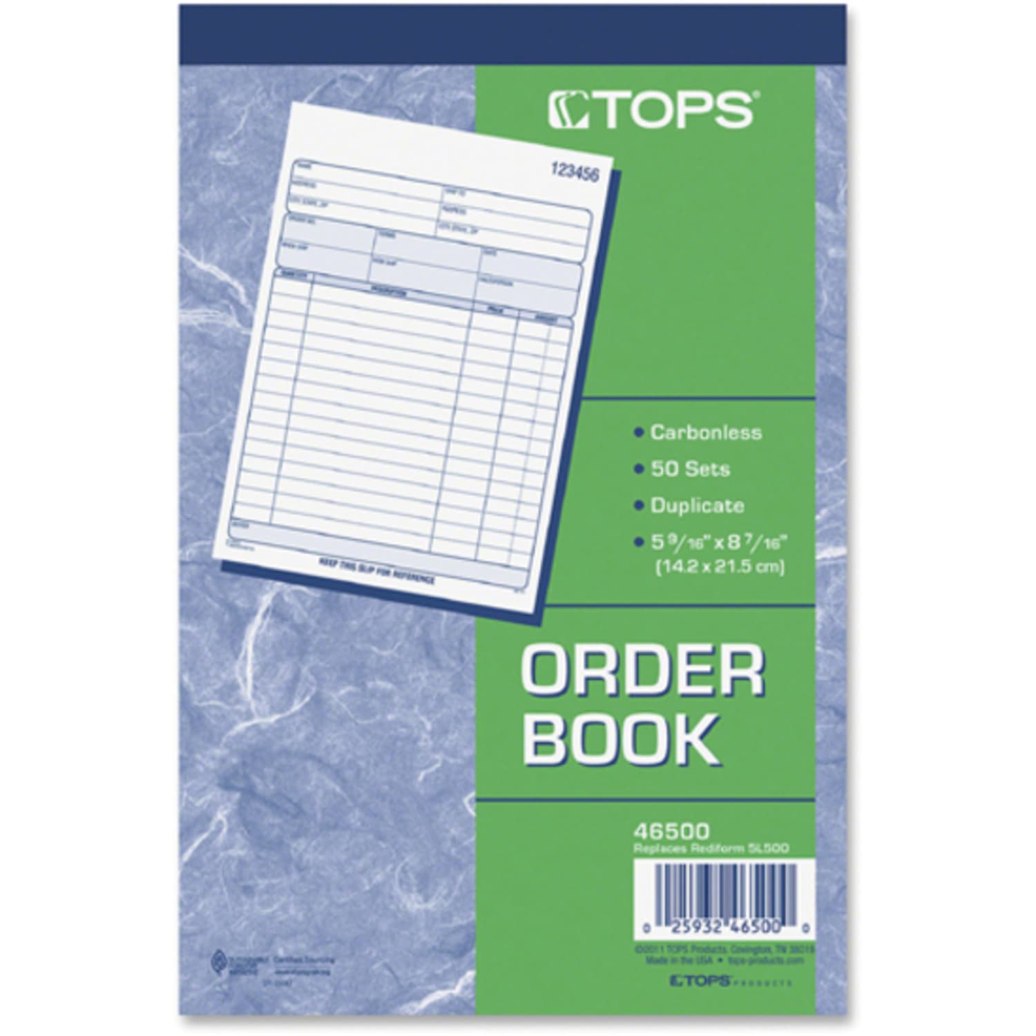 TOPS 2-Part Carbonless Sales Order Book, 50 Sheets, 5-9/16in x 7-15/16in - Image 3