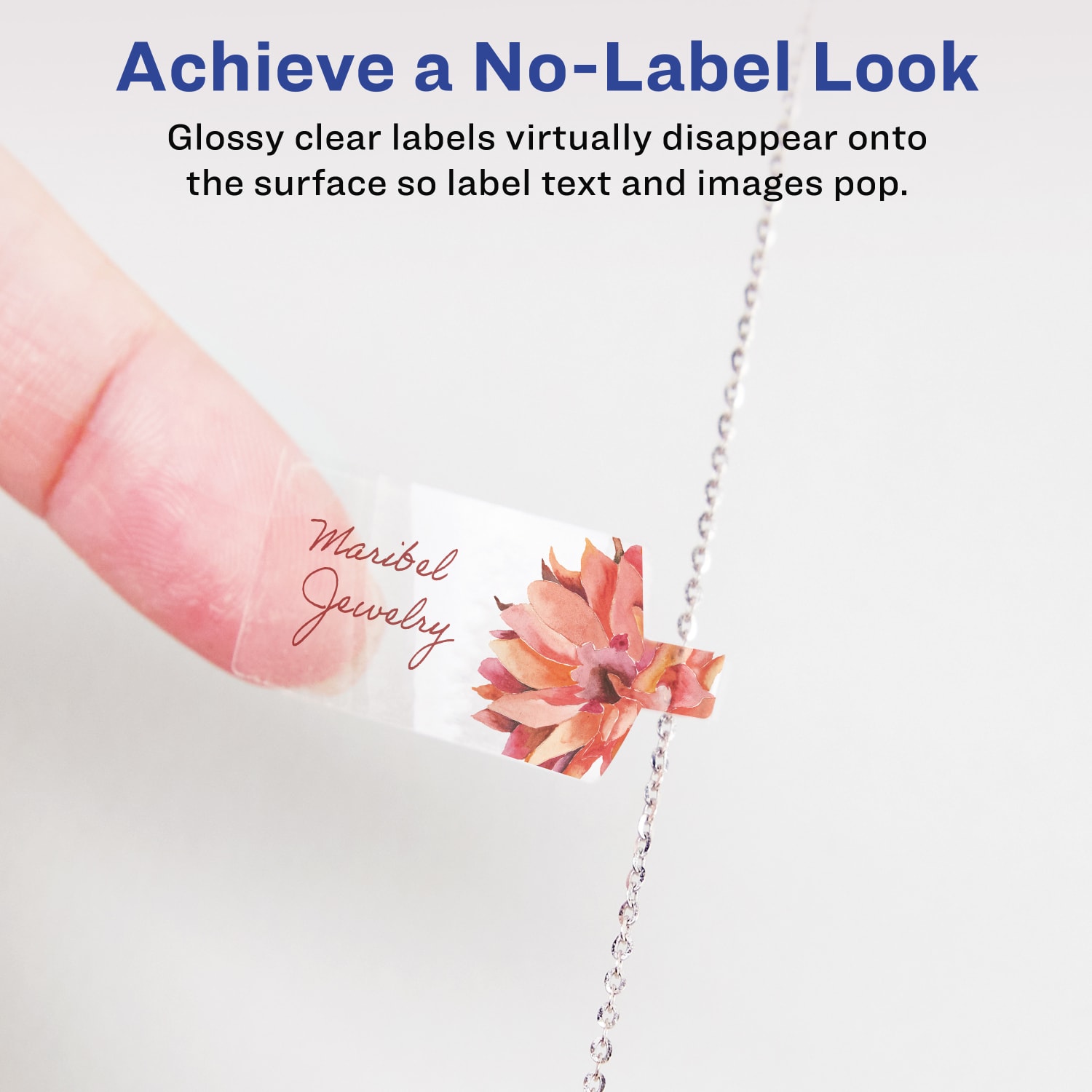 Avery Glossy Permanent Labels With Sure Feed, 94749-CGF10, Barbell, 1/2in x 2-1/2in, Clear, Pack Of 450 - Image 3