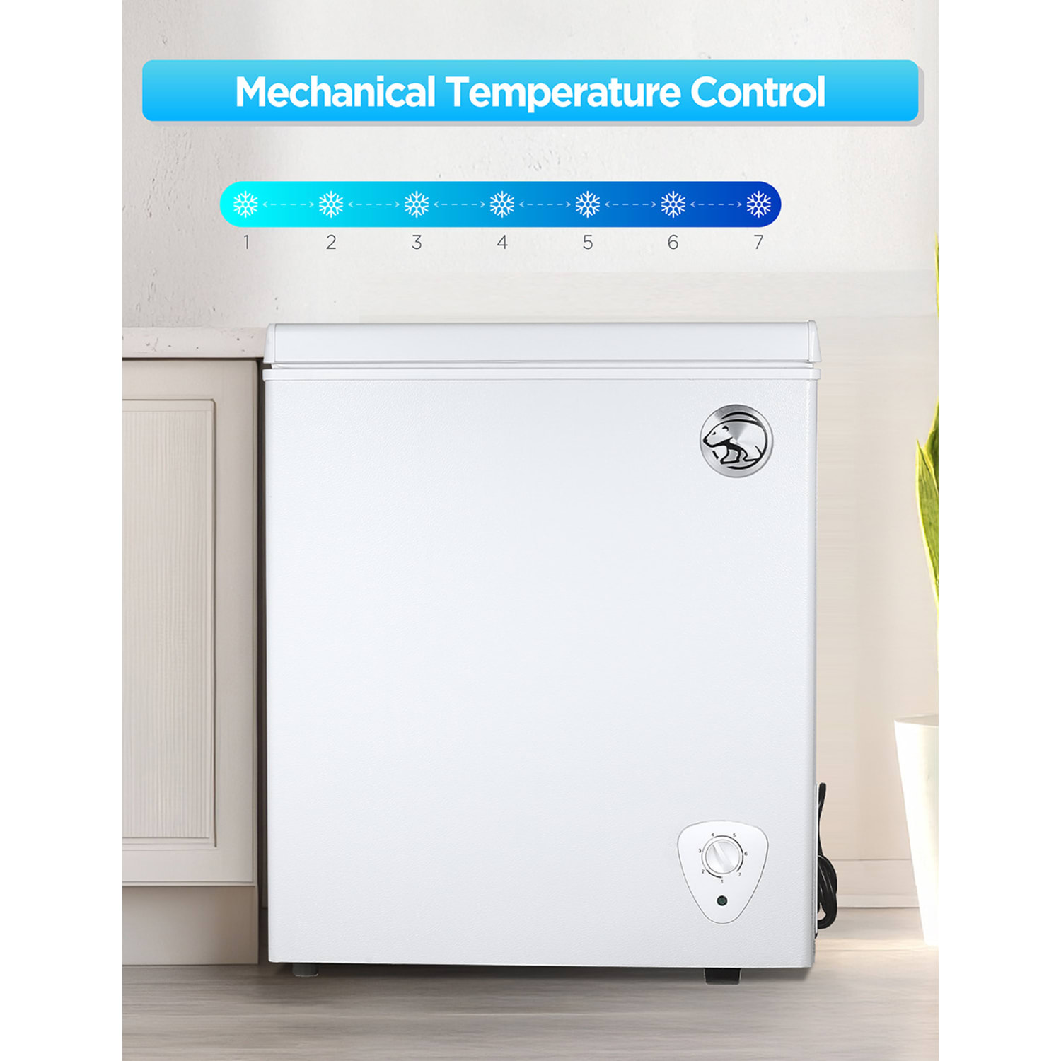 Commercial Cool Compact Chest Freezer, 2.8 Cu. Ft., White - Image 4