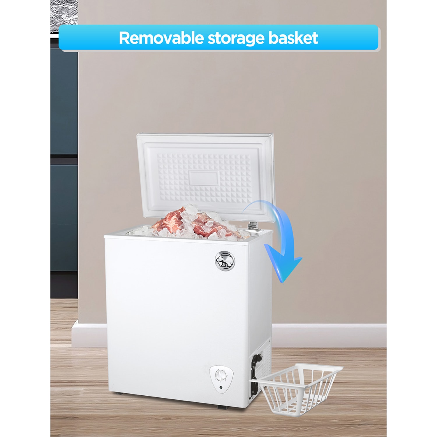 Commercial Cool Compact Chest Freezer, 2.8 Cu. Ft., White - Image 5