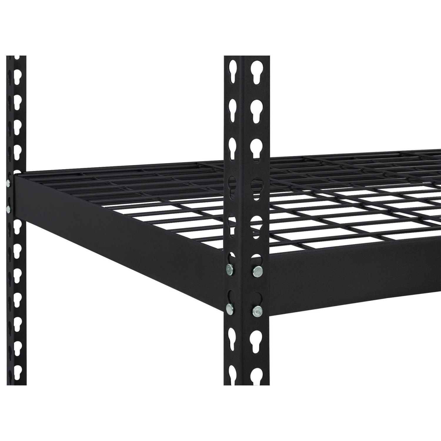 Edsal Muscle Rack Heavy Duty Boltless Steel Shelving Unit With Wire Decking, 5-Shelf, 72inH x 36inW x 18inD, Black - Image 5