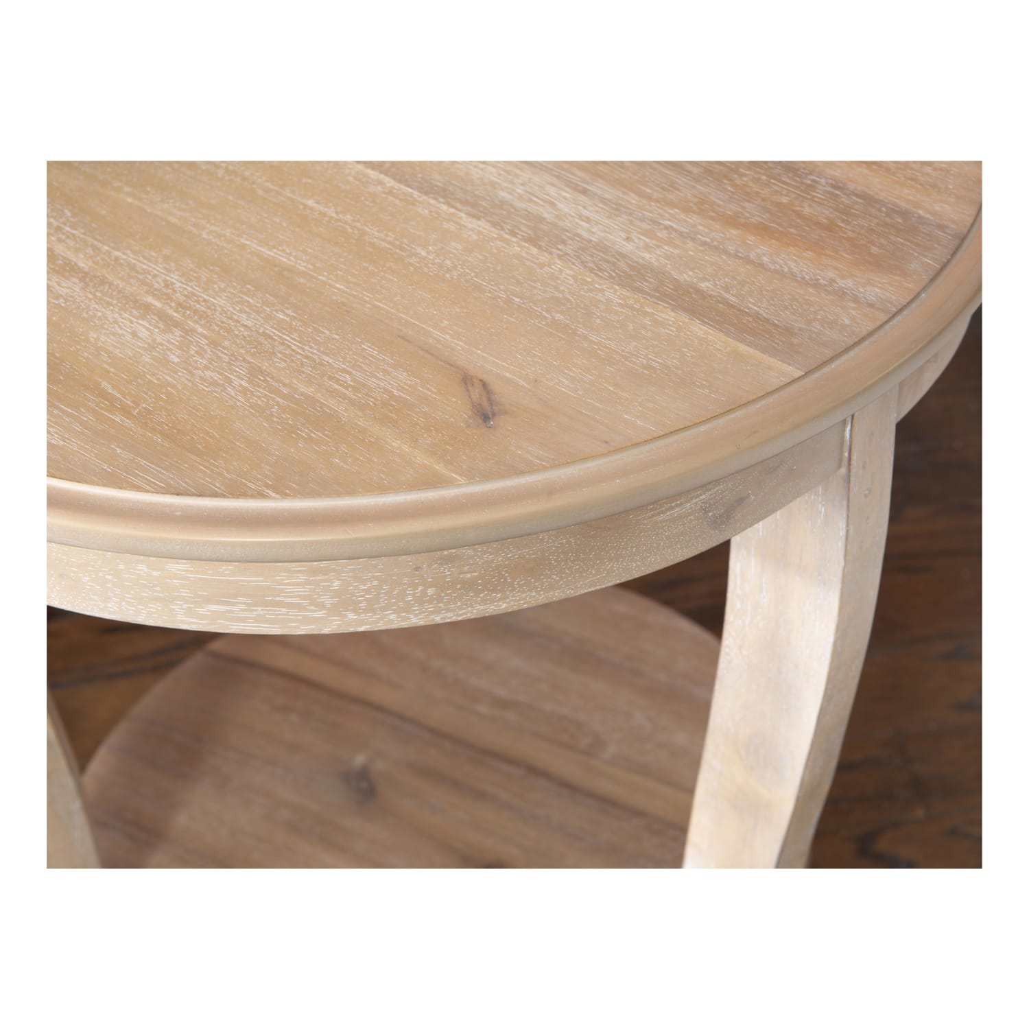 Powell Heller Side Table With Shelf, 24in x 22in, Natural - Image 6