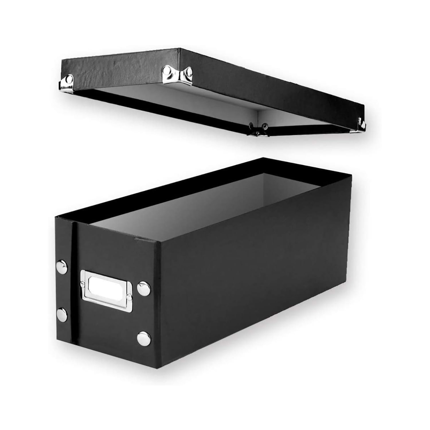 Ideastream Snap-N-Store Cardboard CD Storage Box, 2-3/4in x 6in x 14-1/4in, Black - Image 3