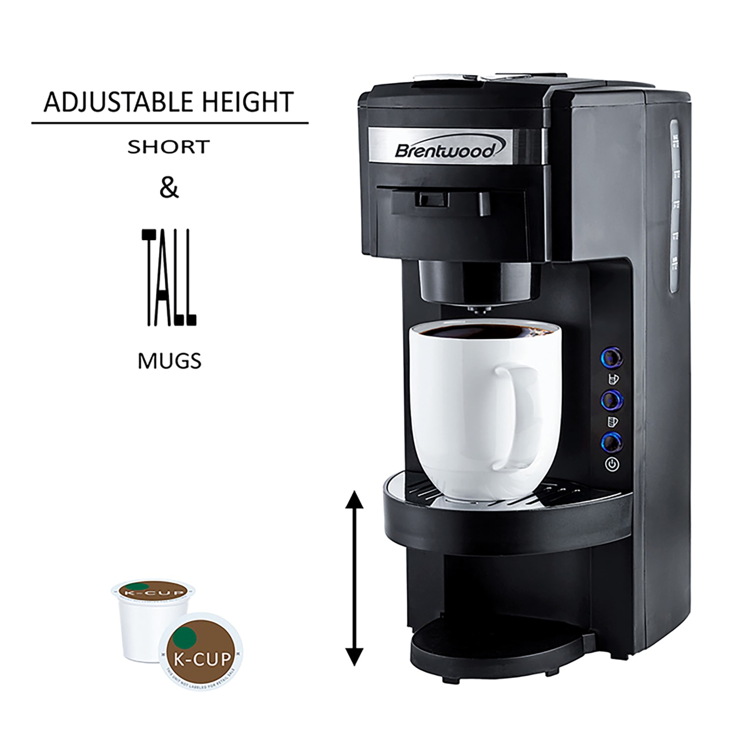 Brentwood Single-Serve 5-Cup Coffee Maker, Black - Image 6