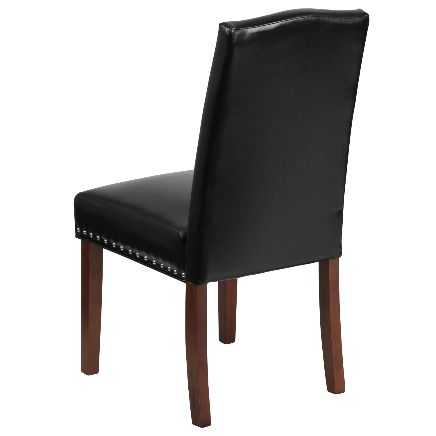 Flash Furniture Hercules Hampton Hill Parsons Chair With Nail Trim, Black/Wood Grain - Image 6