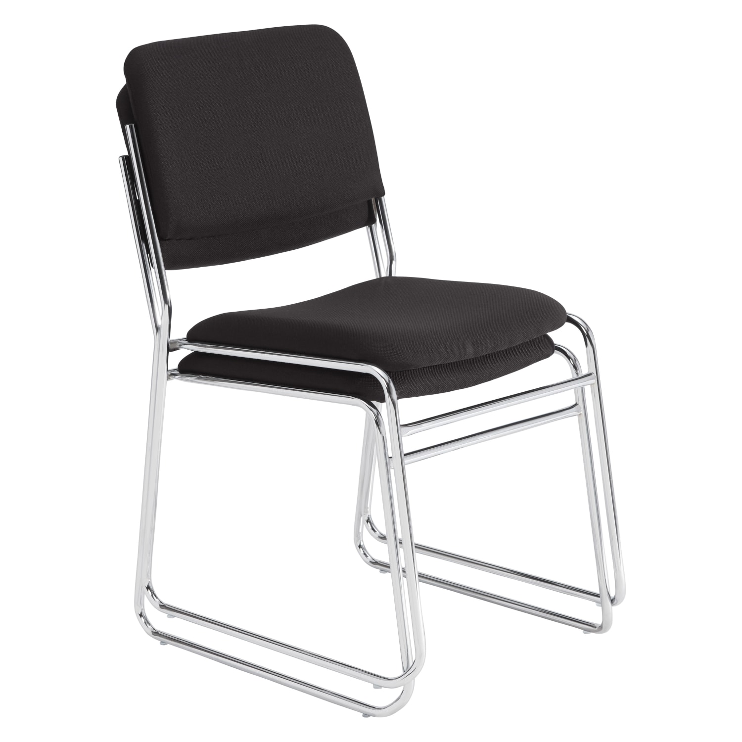 National Public Seating 8600 Padded Signature Stack Chairs BlackChrome Set Of 2 Chairs PopularChairscom