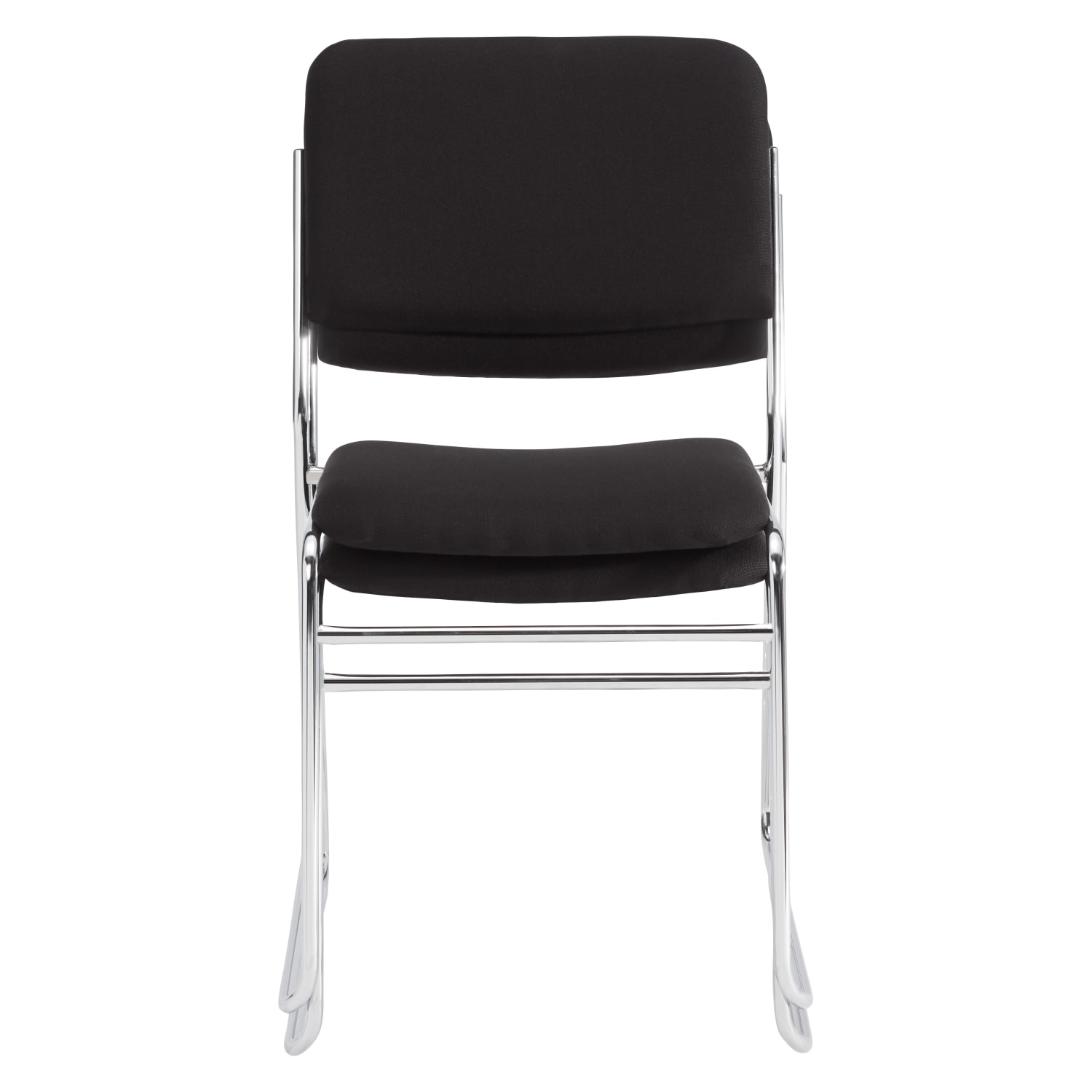 National Public Seating 8600 Padded Signature Stack Chairs, Black/Chrome, Set Of 2 Chairs - Image 5