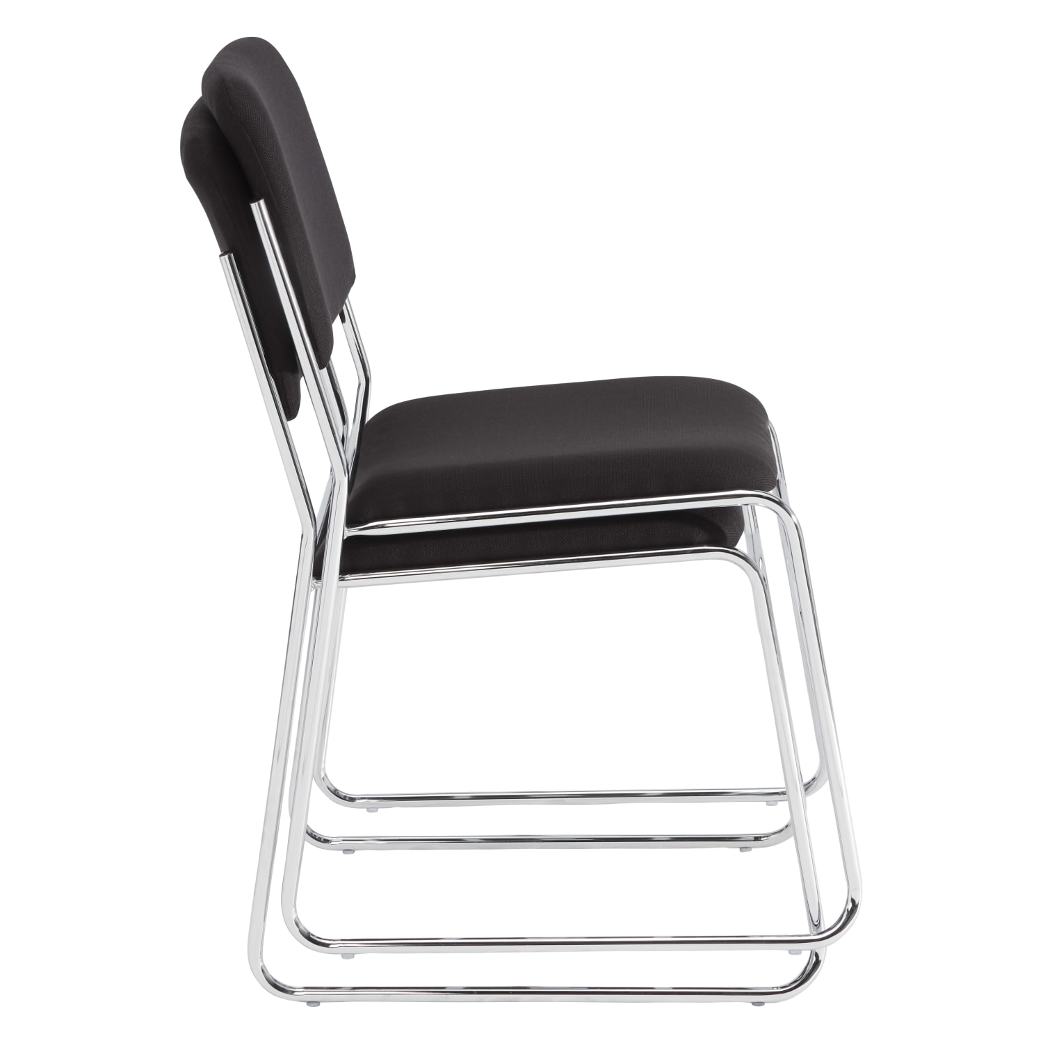 National Public Seating 8600 Padded Signature Stack Chairs BlackChrome Set Of 2 Chairs PopularChairscom