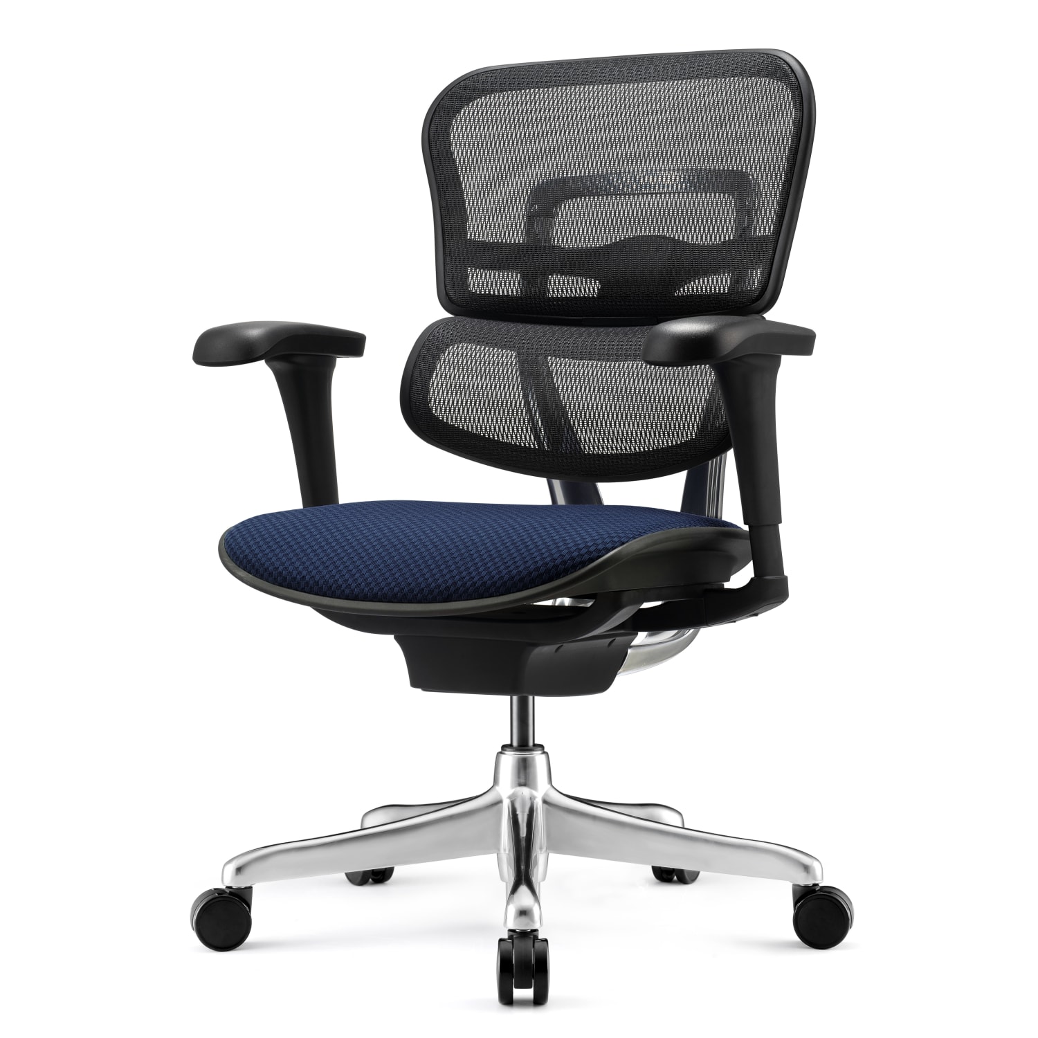 WorkPro 12000 V2 Series Ergonomic Mesh/Fabric High-Back Office Chair, Navy/Black, BIFMA Compliant - Image 4