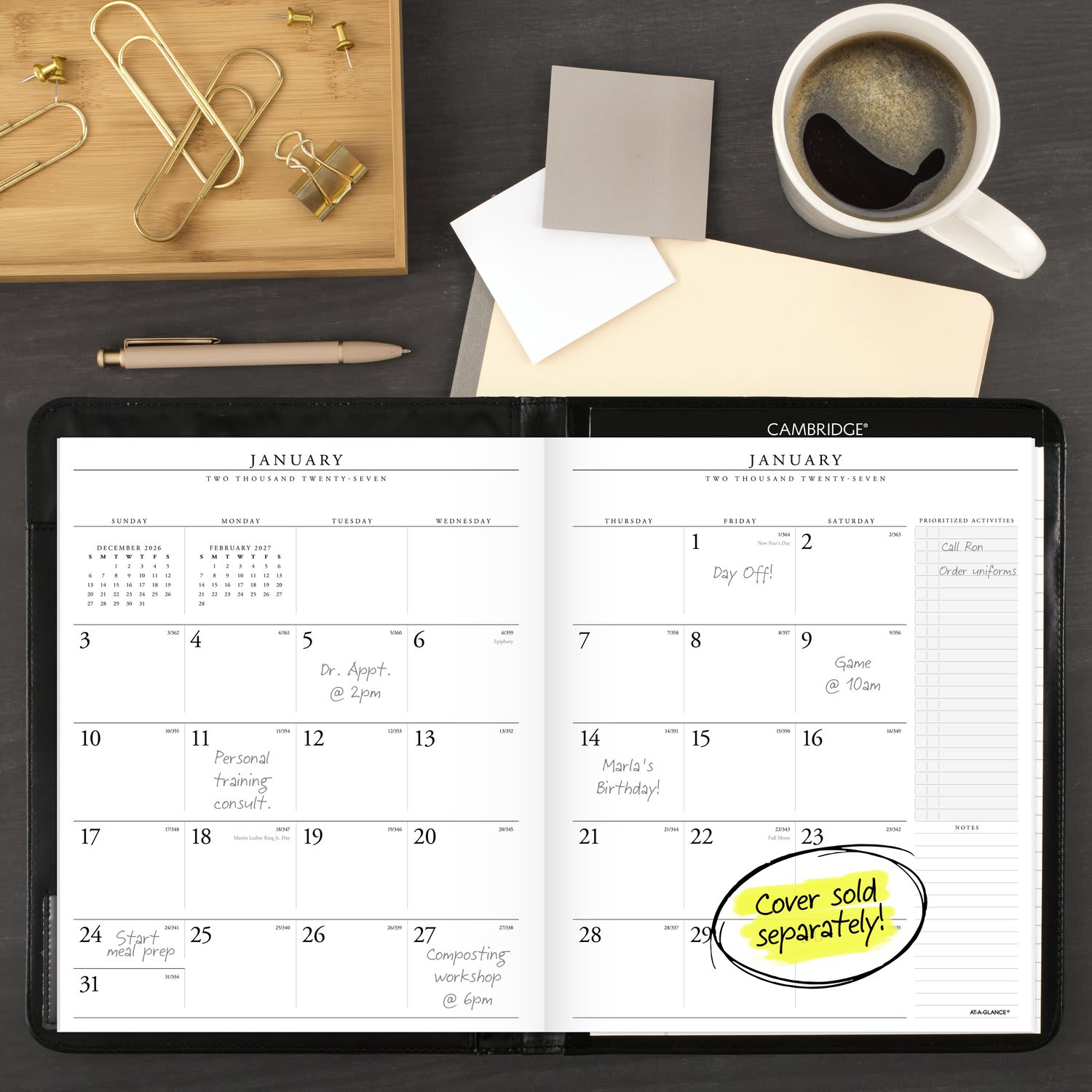 AT-A-GLANCE Executive 2027 Monthly Padfolio Refill for 70-290, Large, 9in x 11in - Image 3