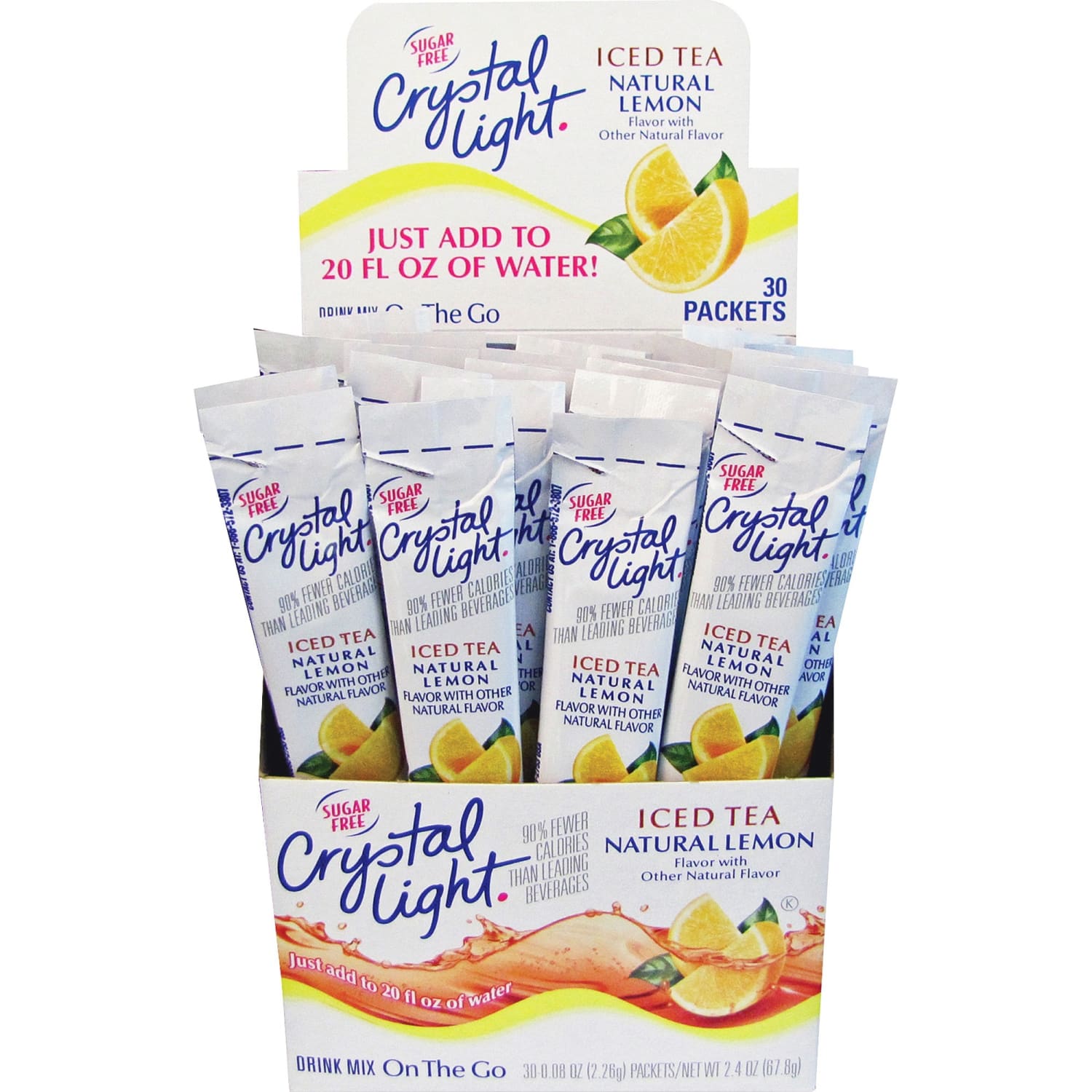 Crystal Light On-The-Go Mix Sticks, Iced Tea, 0.04 Oz, Box Of 30 - Image 3