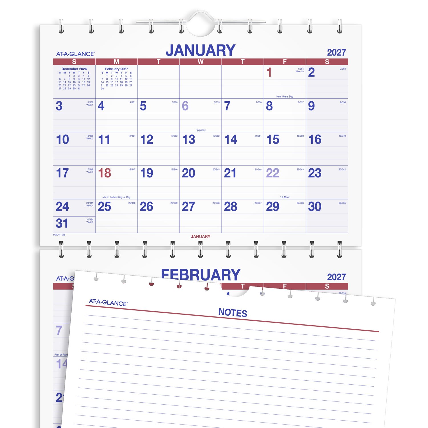 AT-A-GLANCE 2027 Move-A-Page Three Month Wall Calendar, Large, 12in x 27in - Image 5