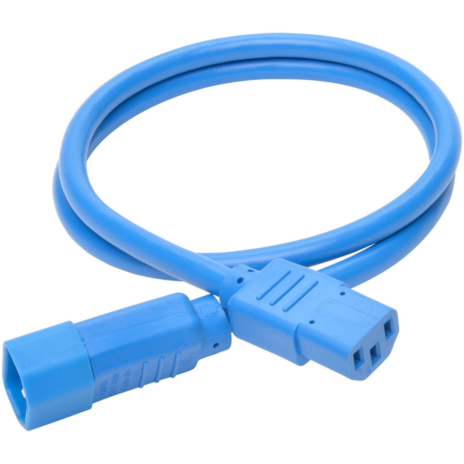 Eaton Tripp Lite Series Heavy-Duty PDU Power Cord, C13 to C14 - 15A, 250V, 14 AWG, 3 ft. (0.91 m), Blue - P005003ABL - Image 3
