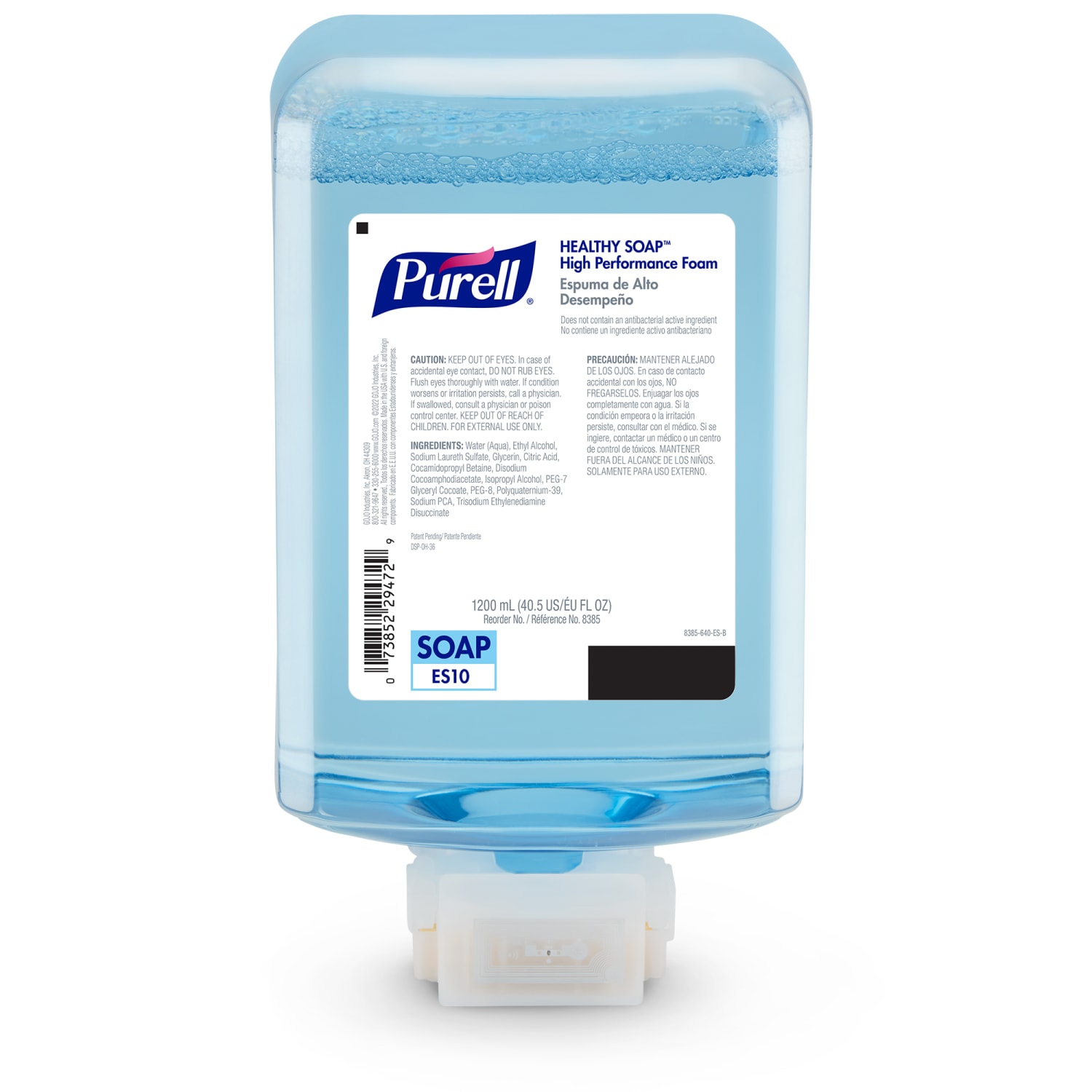 PURELL HEALTHY SOAP With CLEAN RELEASE Technology Foam ES10 Refills, Fragrance Free, 1200 mL, Clear, Case Of 2 Refills - Image 3