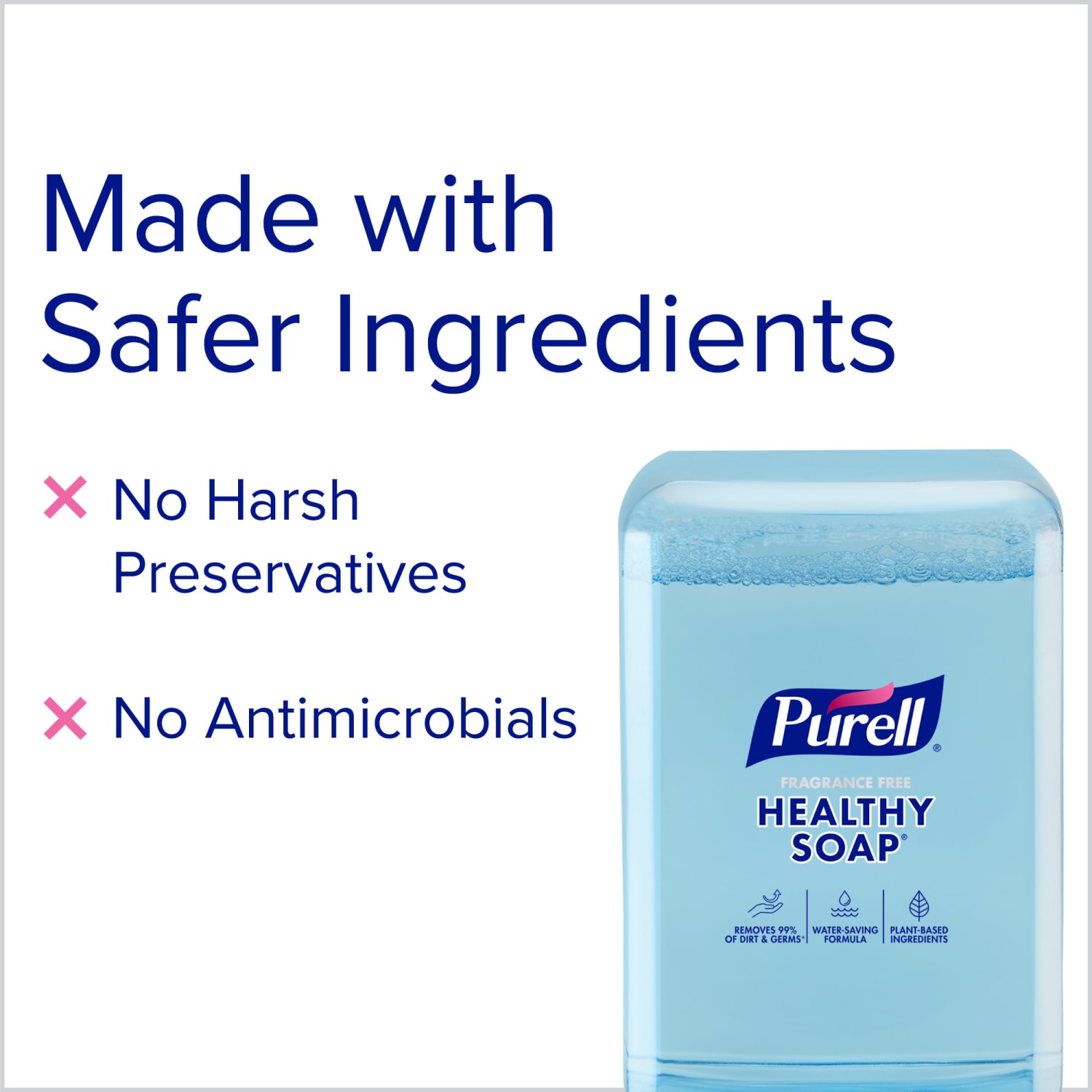 PURELL HEALTHY SOAP With CLEAN RELEASE Technology Foam ES10 Refills, Fragrance Free, 1200 mL, Clear, Case Of 2 Refills - Image 5