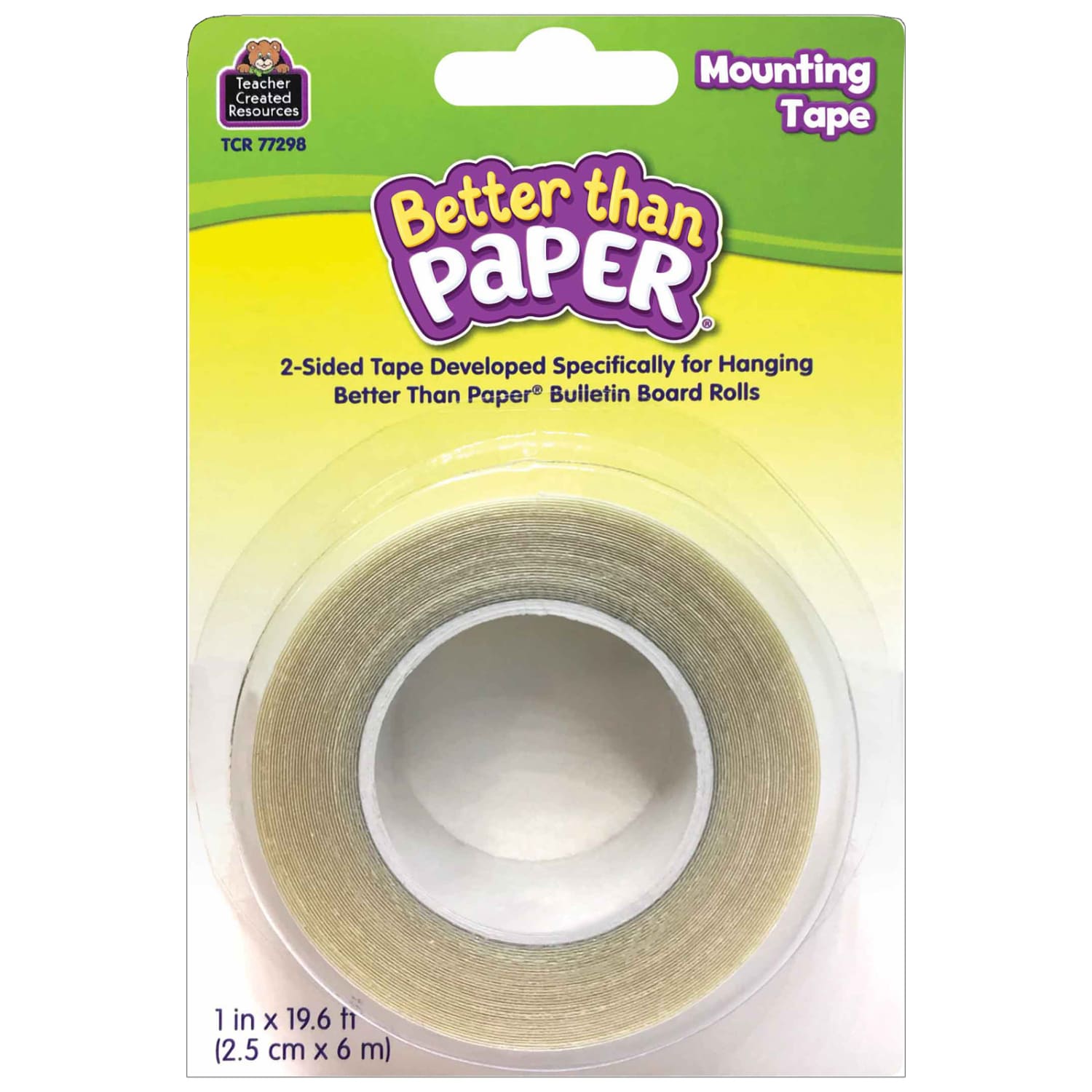 Teacher Created Resources Better Than Paper Mounting Tape, 1in x 19.6ft, 3 Rolls - Image 3