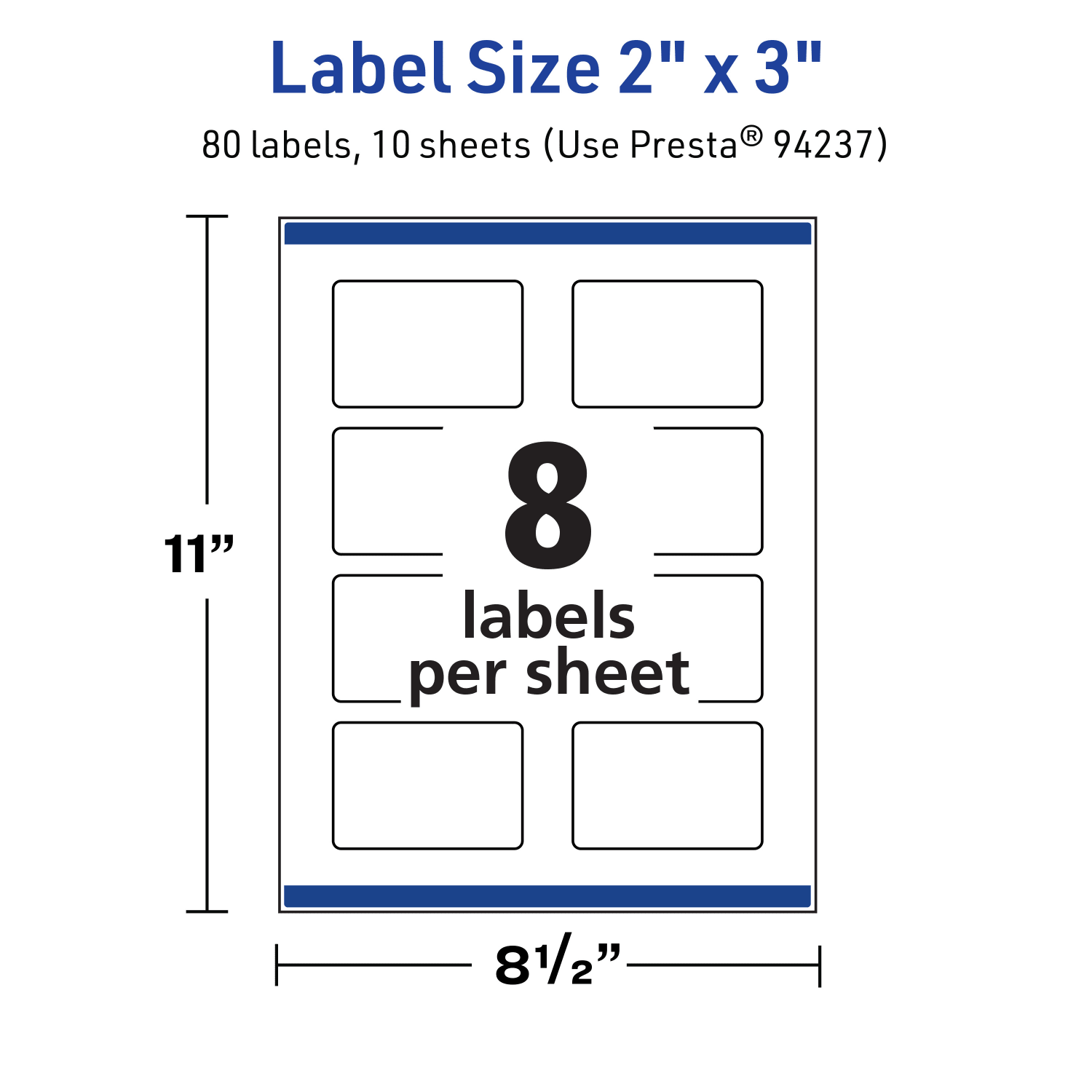 Avery Print-To-The-Edge TrueBlock Labels With Sure Feed, 94237-TWMP10, Rectangle, 2in x 3in, Matte White, Pack Of 80 - Image 6